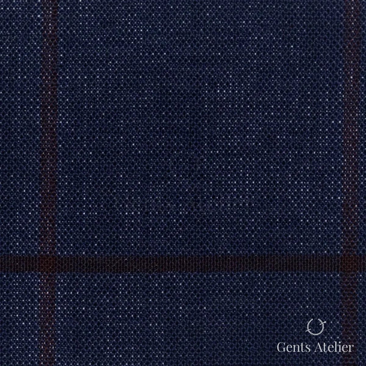 Костюмная ткань Marzoni 619 - 153 / 1000 — Тёмно-синий / Бордовый, виндоупейн, 100% шерсть