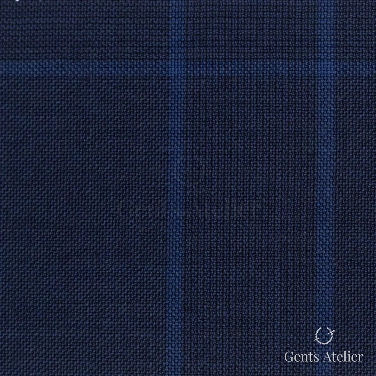Костюмная ткань Marzoni 621 - 057 / 900 — Тёмно-синий, виндоупейн, 100% шерсть