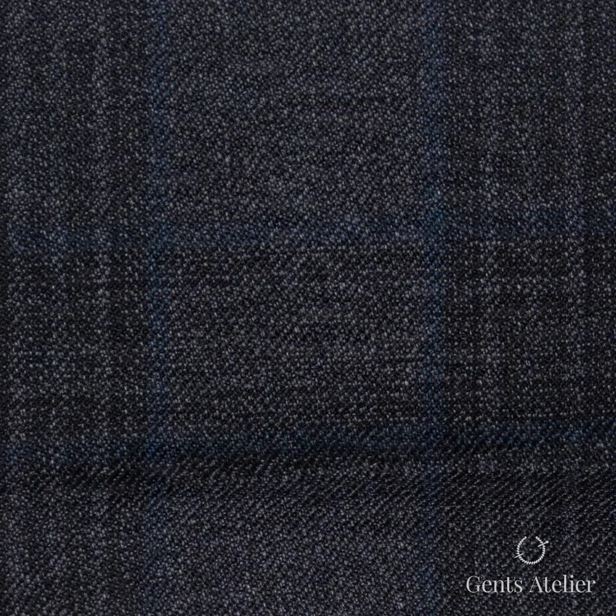 Костюмная ткань Marzoni 651 - 749 / 1200 — Серый / Синий, меланж, 100% шерсть