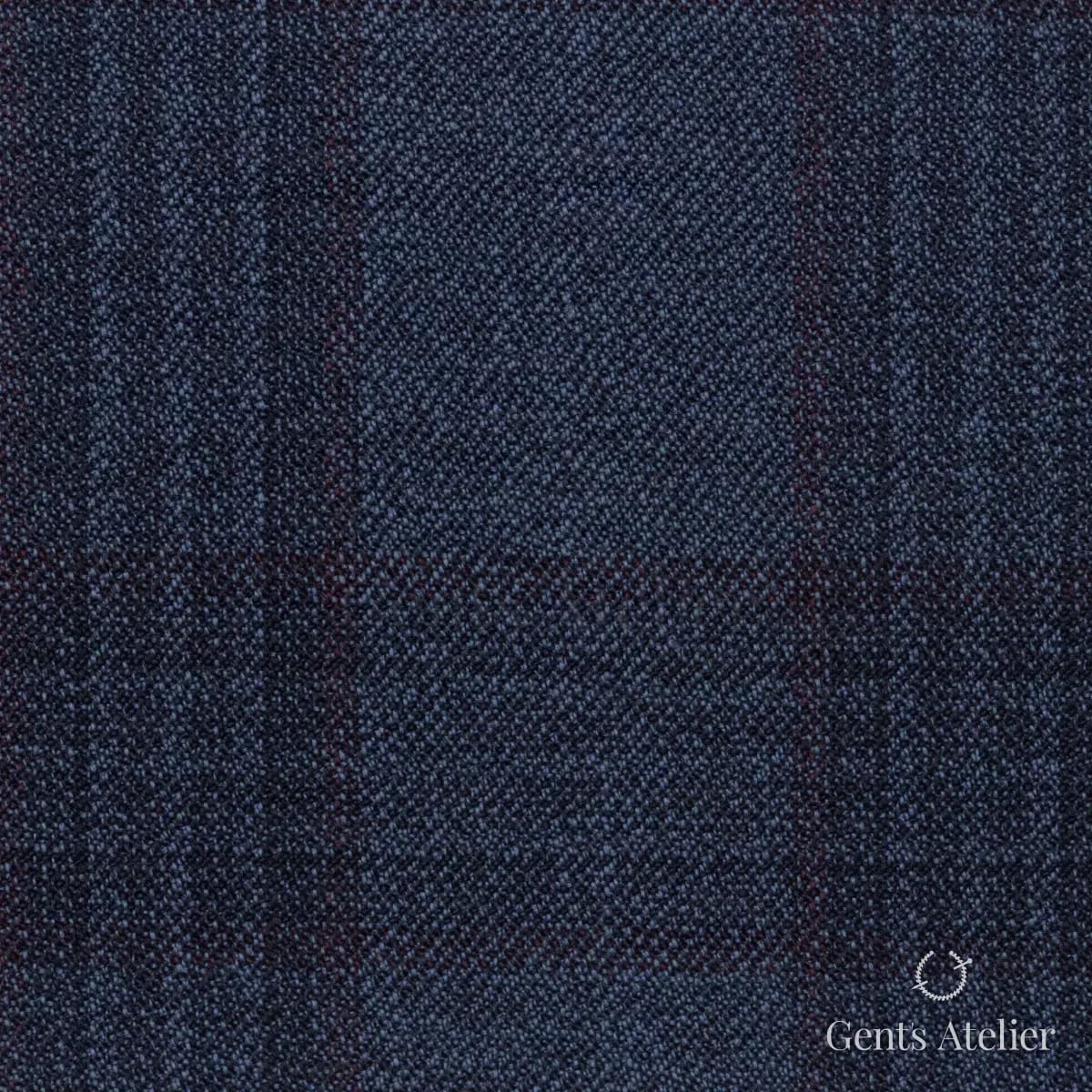 Костюмная ткань Marzoni 651 - 750 / 1200 — Фиолетовый / Бордовый, виндоупейн, 100% шерсть