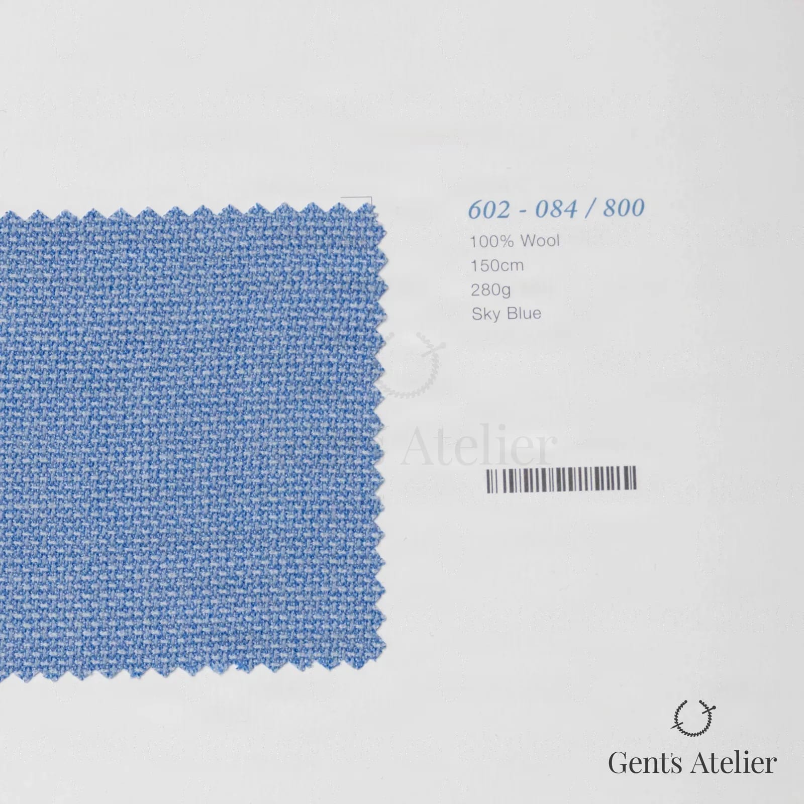 Образец ткани Marzoni 602 - 084 / 800 с этикеткой — Sky Blue