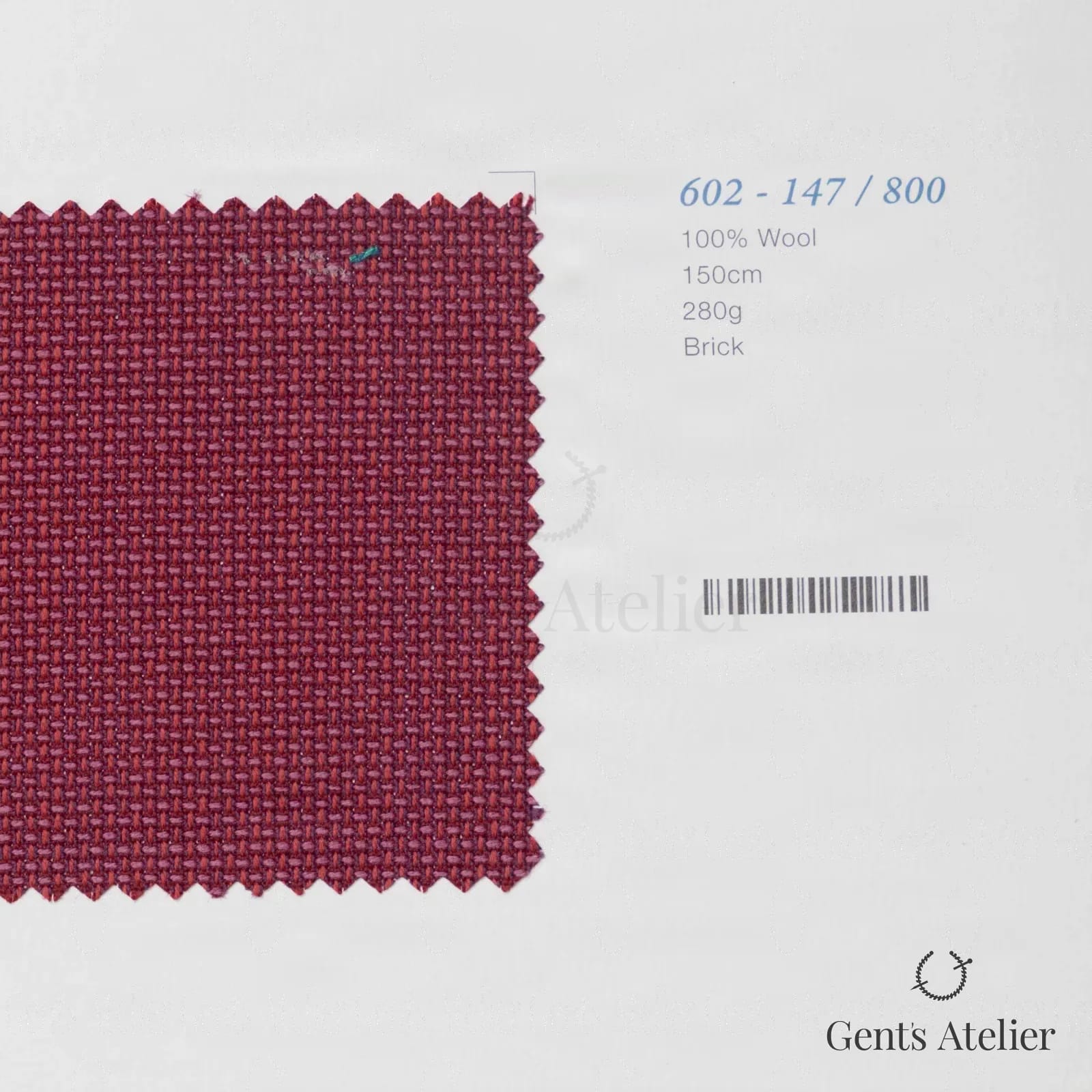 Образец ткани Marzoni 602 - 147 / 800 с этикеткой — Brick