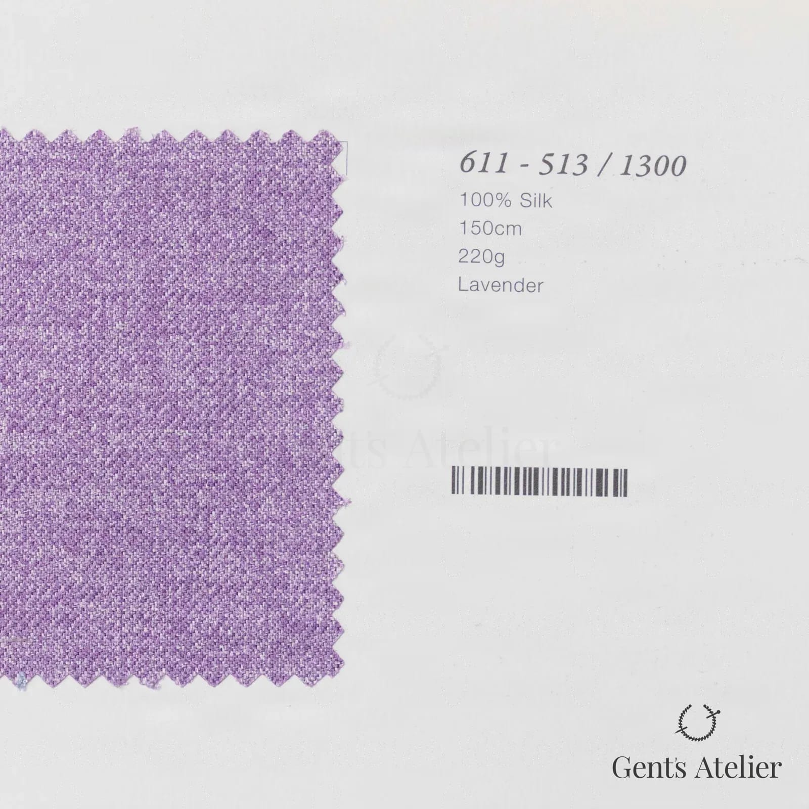 Образец ткани Marzoni 611 - 513 / 1300 с этикеткой — Lavender