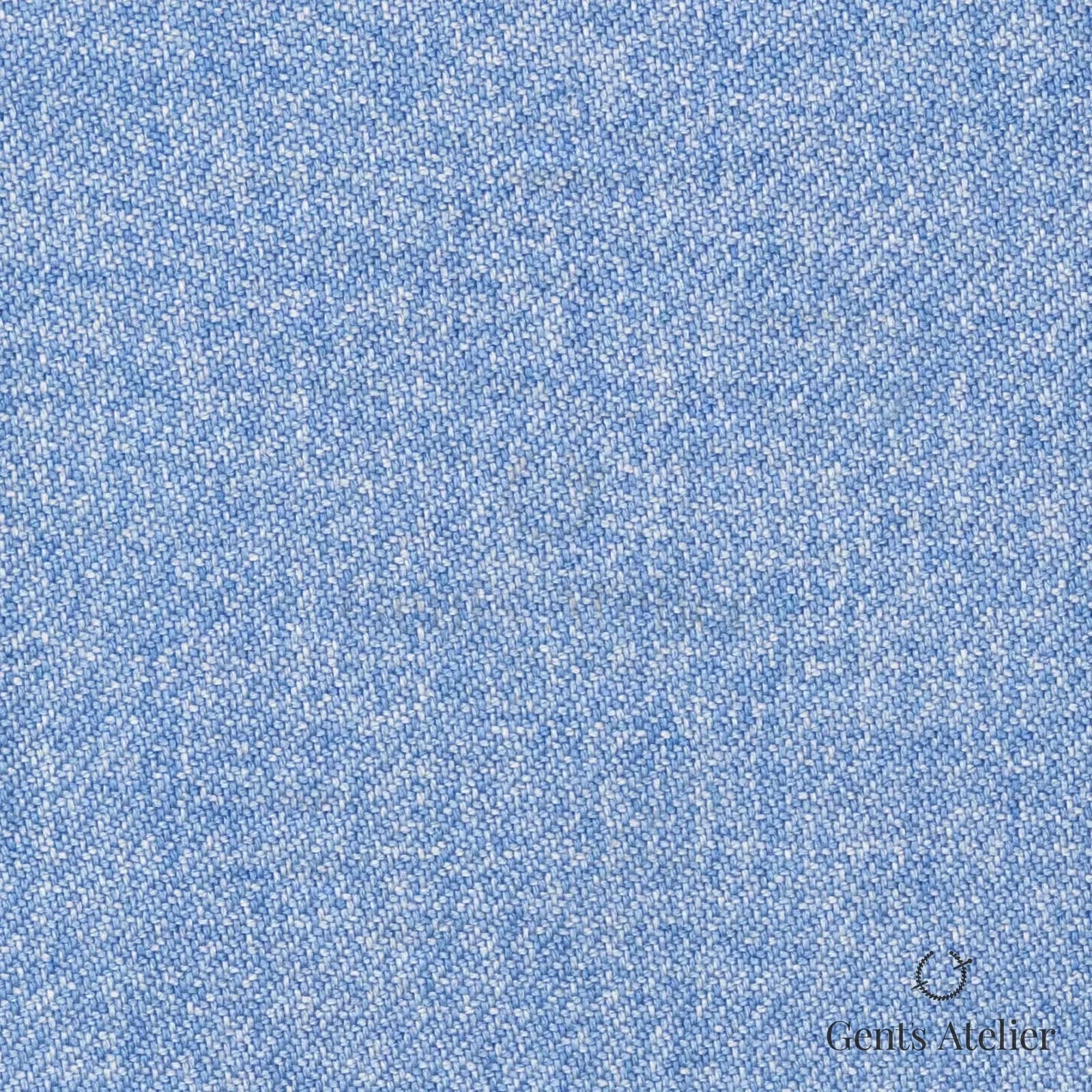 Костюмная ткань Marzoni 611 - 514 / 1300 — Sky Blue, меланж, 100% шёлк