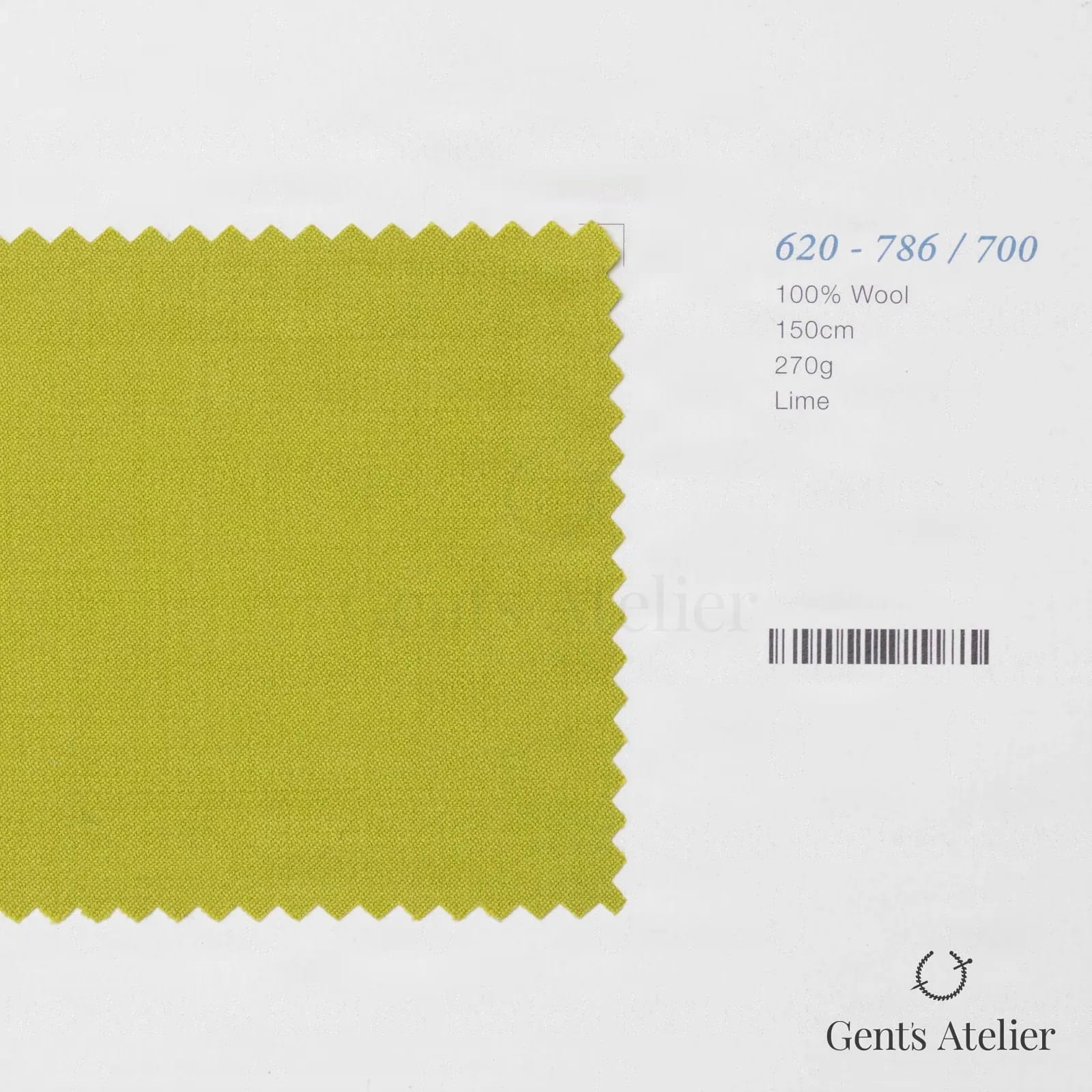Образец ткани Marzoni 620 - 786 / 700 с этикеткой — Lime