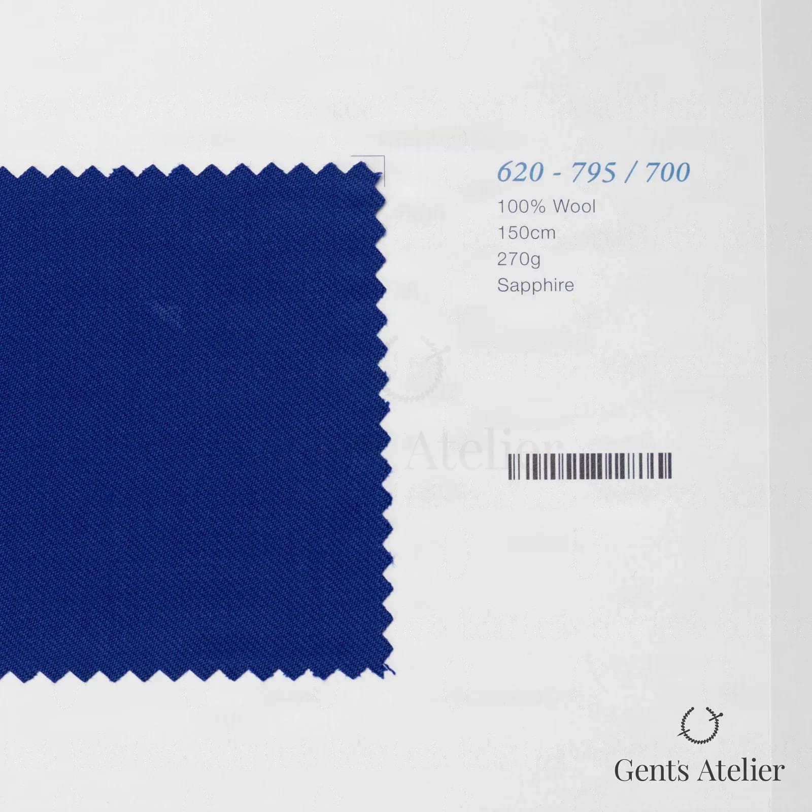 Образец ткани Marzoni 620 - 795 / 700 с этикеткой — Sapphire