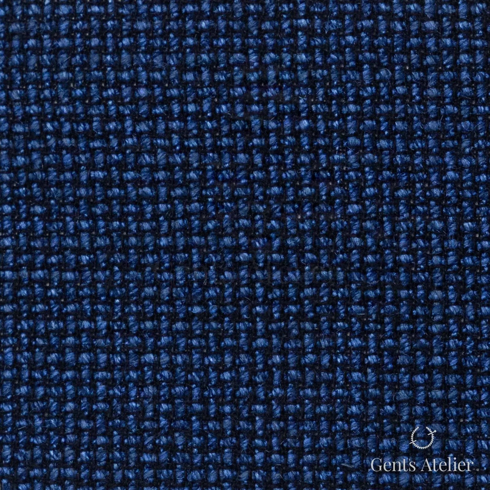 Костюмная ткань Marzoni 655 - 542 / 1200 — Sapphire, меланж, 44% шерсть, 28% шёлк, 28% лён