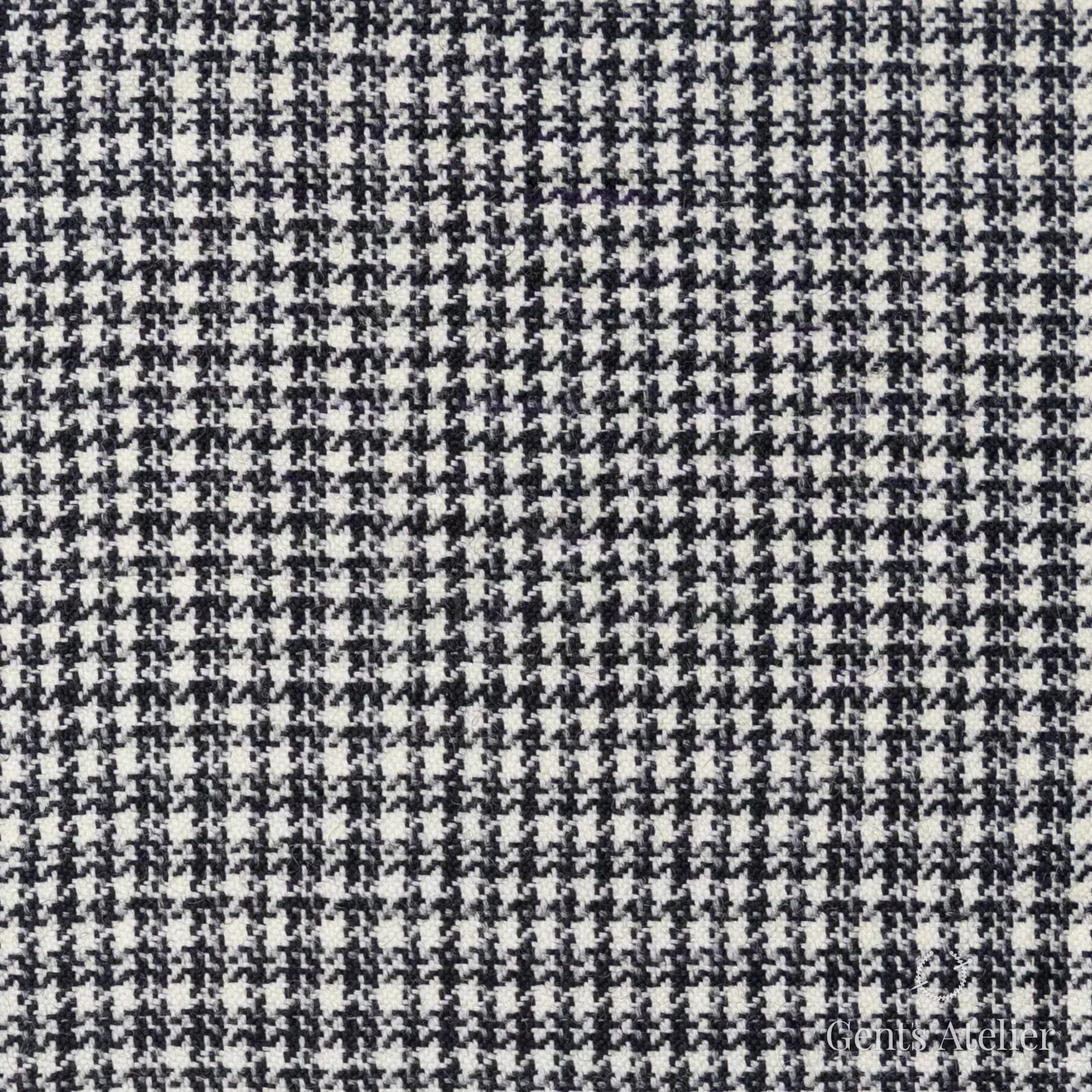 Костюмная ткань Marzoni 601 - 357 / 1200 — Чёрный / Белый / Оливковый, гусиная лапка, 100% шерсть