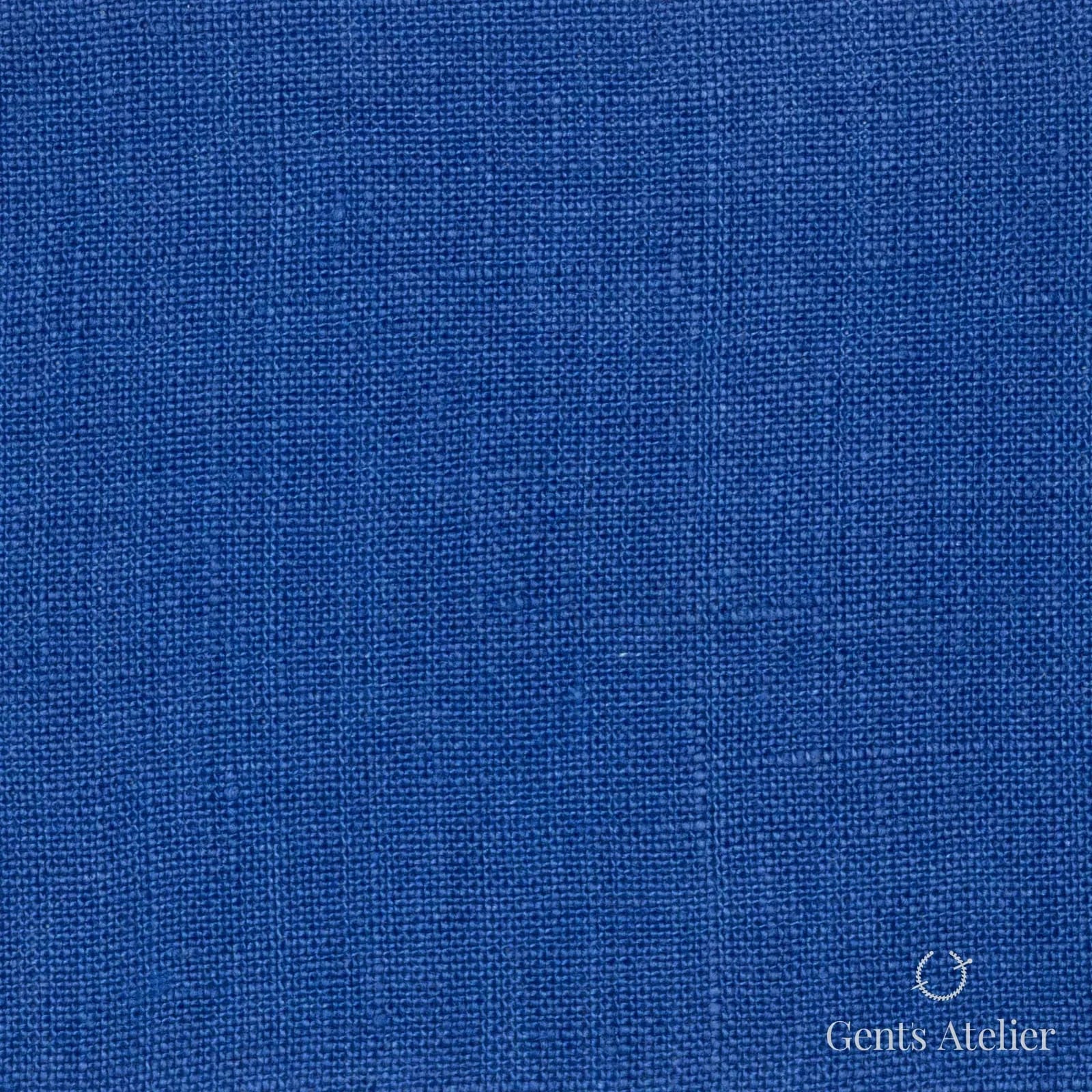 Костюмная ткань Marzoni 605 - 565 / 600 — Синий, однотонная, 100% лён