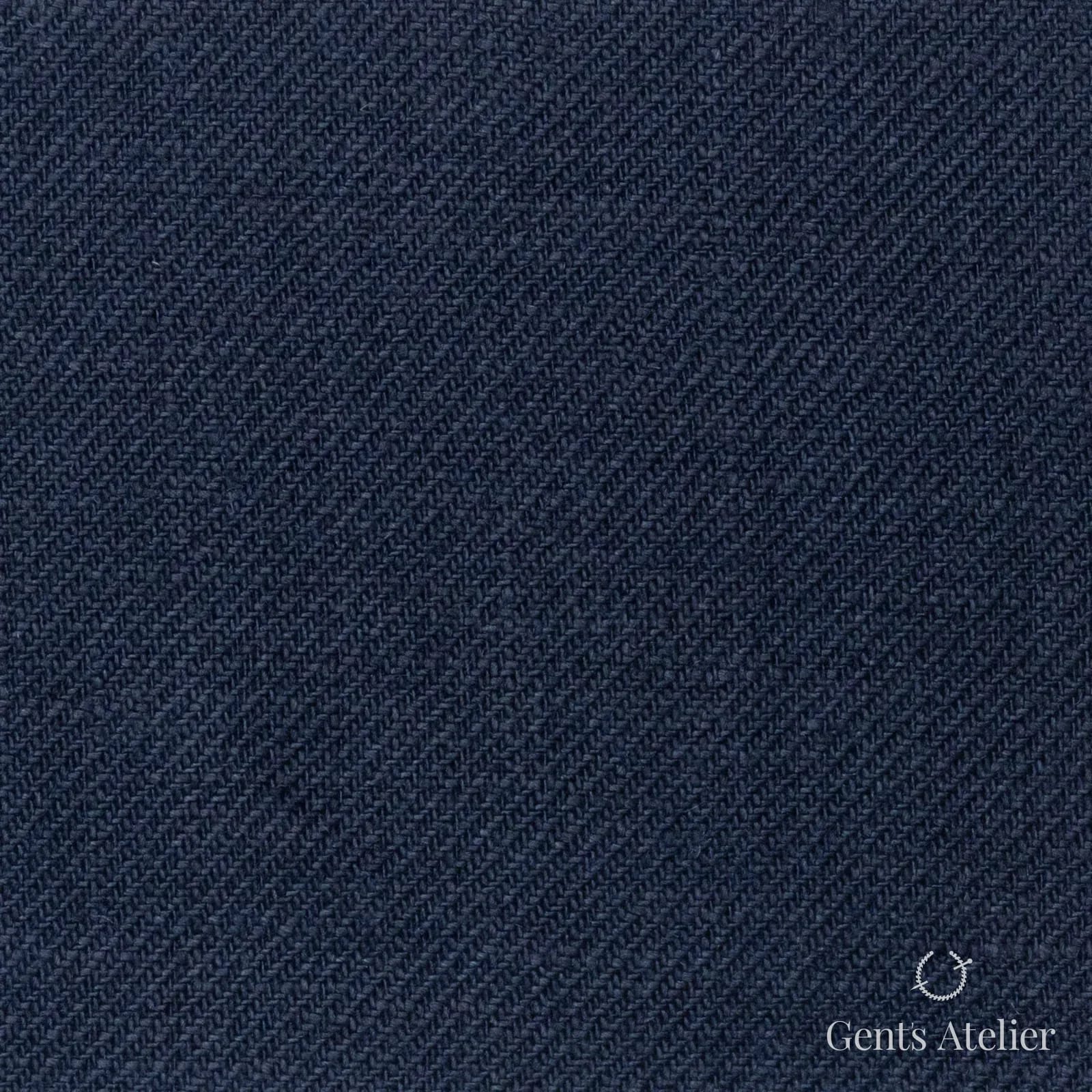 Костюмная ткань Marzoni 605 - 598 / 800 — Тёмно-синий, однотонная, 100% лён
