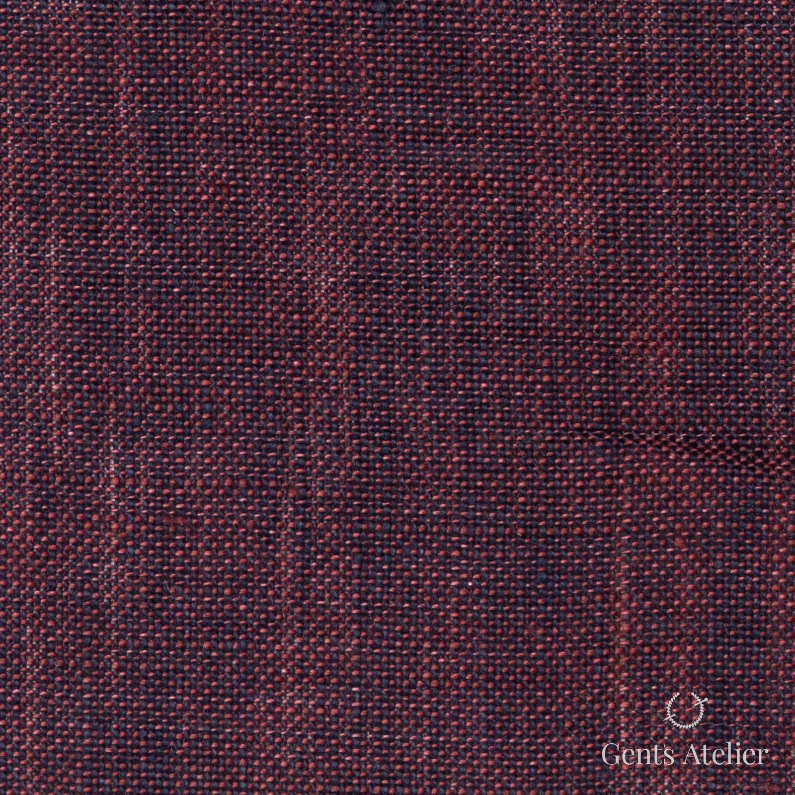 Костюмная ткань Marzoni 613 - 509 / 700 — Бордовый, меланж, 100% лён