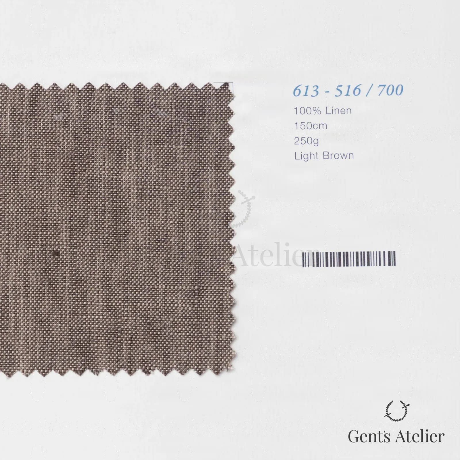 Образец ткани Marzoni 613 - 516 / 700 с этикеткой — Light Brown