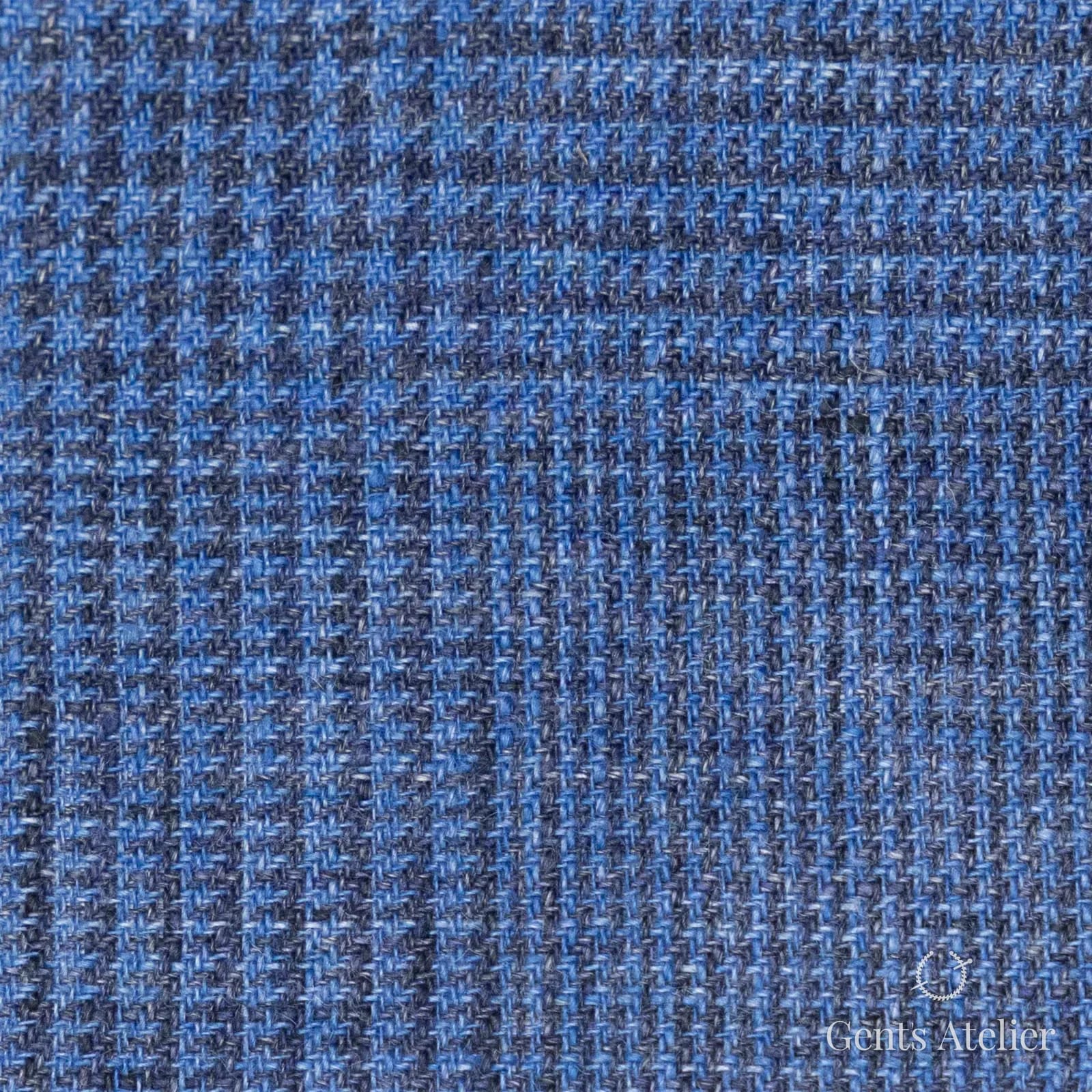Костюмная ткань Marzoni 613 - 588 / 900 — Синий / Серый, меланж, 100% лён