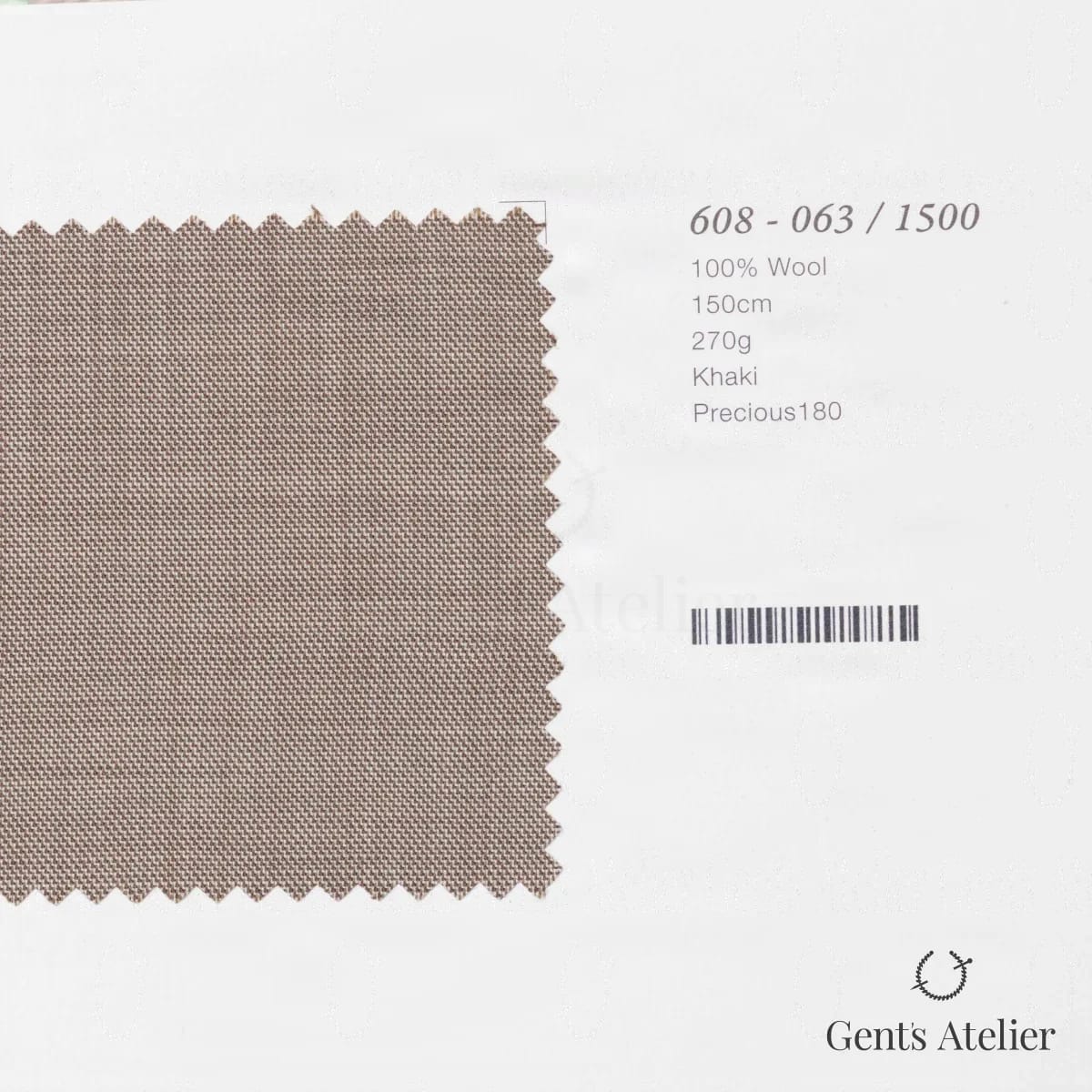 Образец ткани Marzoni 608 - 063 / 1500 с этикеткой — Хаки