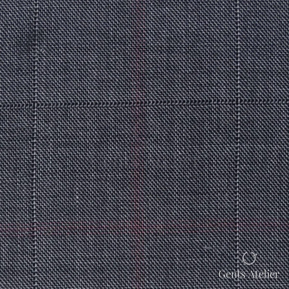 Костюмная ткань Marzoni 608 - 234 / 1500 — Серый, в клетку, 100% шерсть