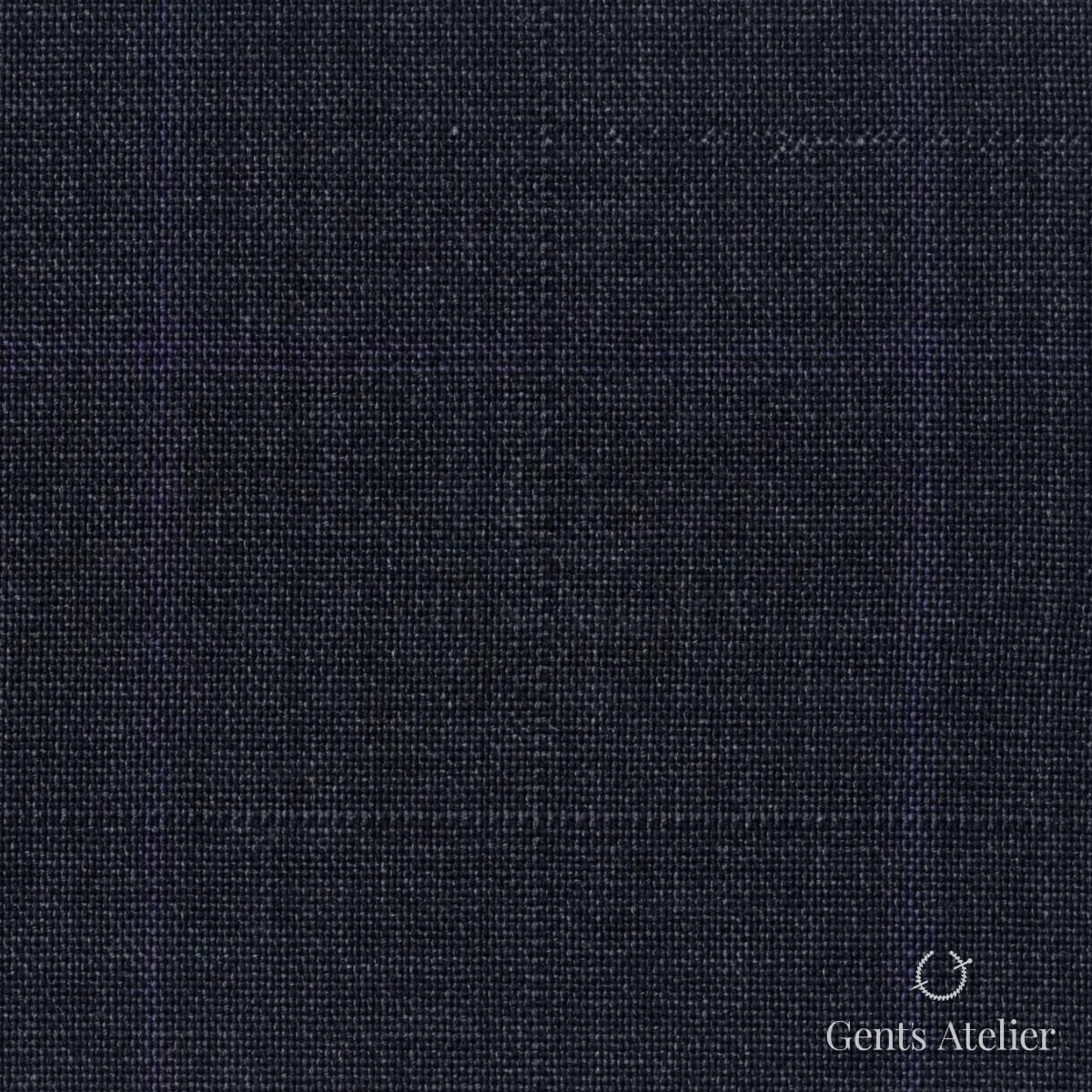 Костюмная ткань Marzoni 608 - 235 / 1500 — Угольно-серый / Фиолетовый, однотонная, 100% шерсть