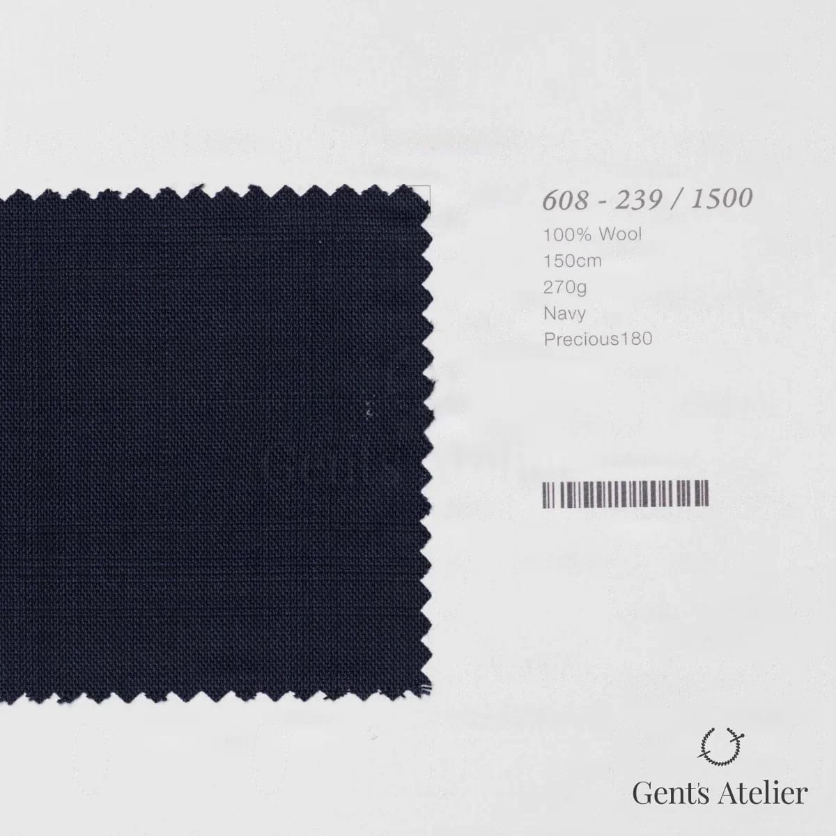 Образец ткани Marzoni 608 - 239 / 1500 с этикеткой — Синий