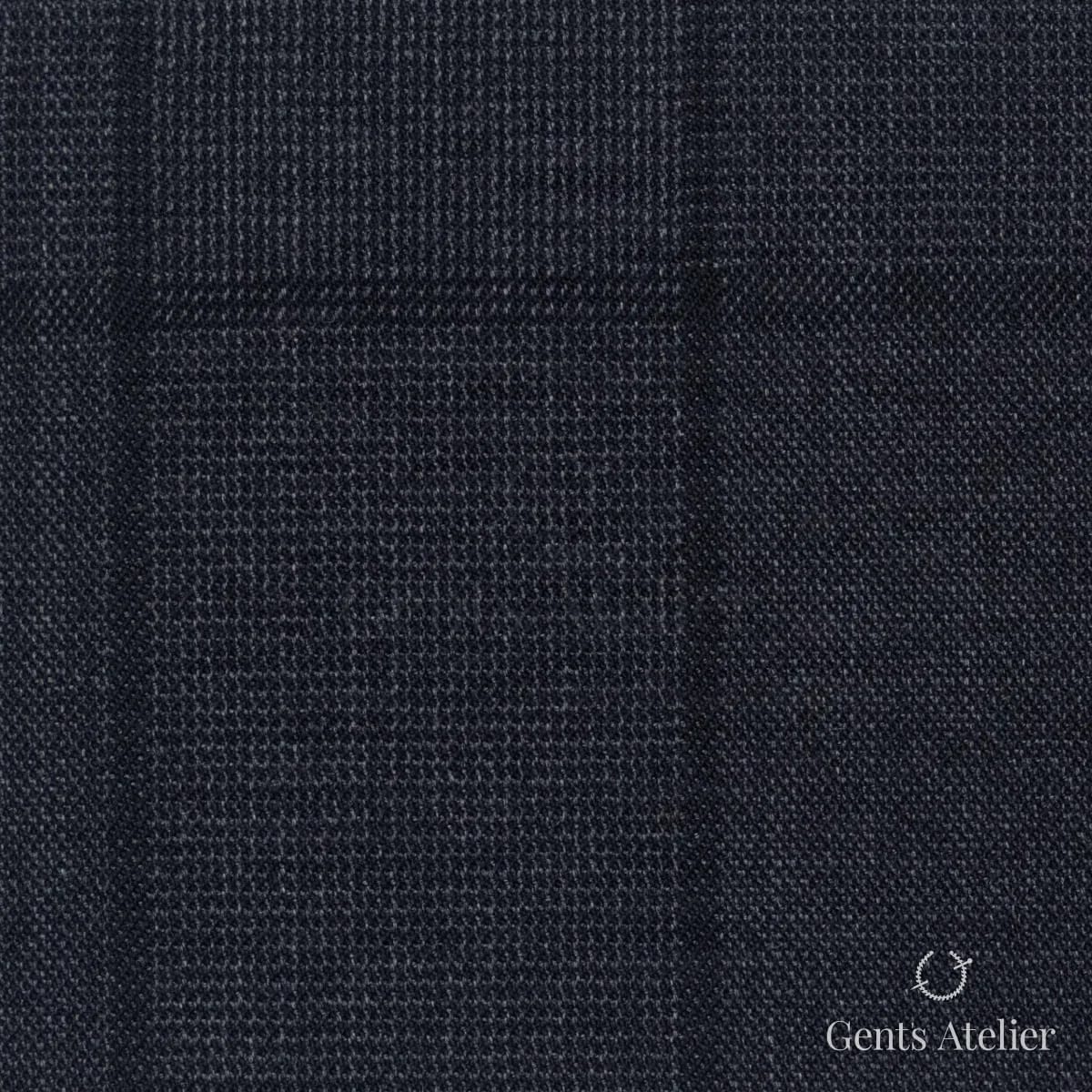 Костюмная ткань Marzoni 608 - 244 / 1500 — Угольно-серый, в клетку, 100% шерсть