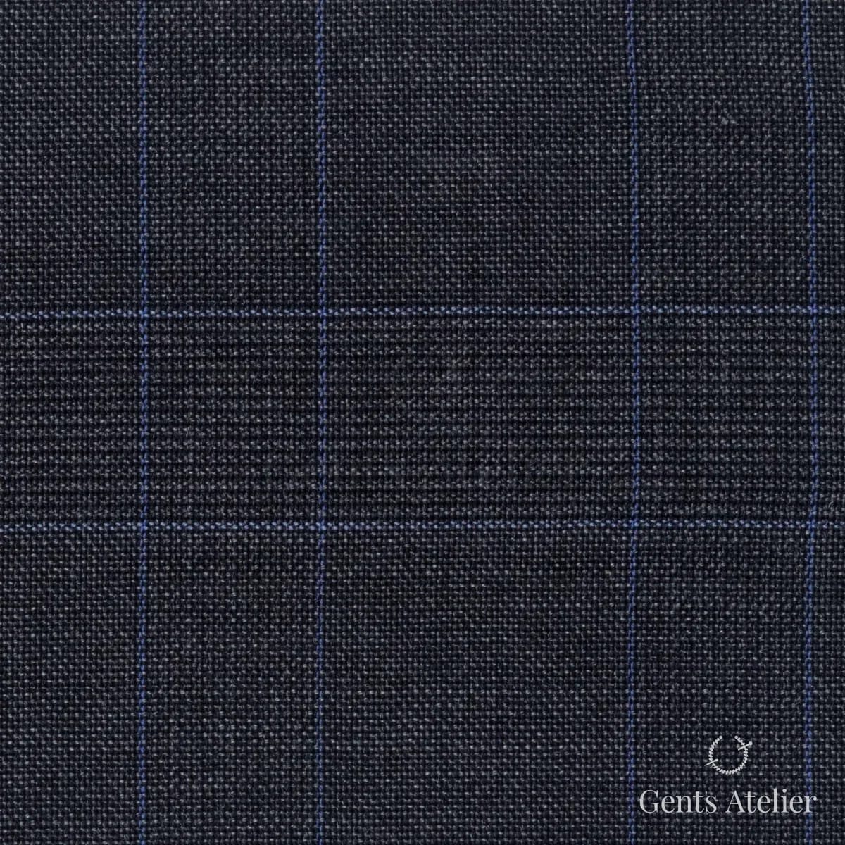 Костюмная ткань Marzoni 608 - 254 / 1500 — Тёмно-серый, виндоупейн, 100% шерсть