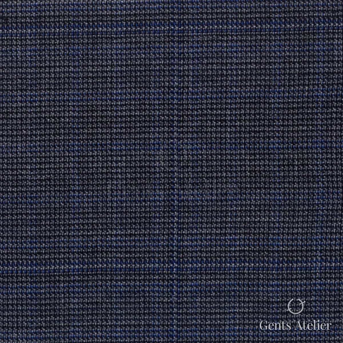 Костюмная ткань Marzoni 725 - 450 / 1300 — Серый / Синий, виндоупейн, 100% шерсть