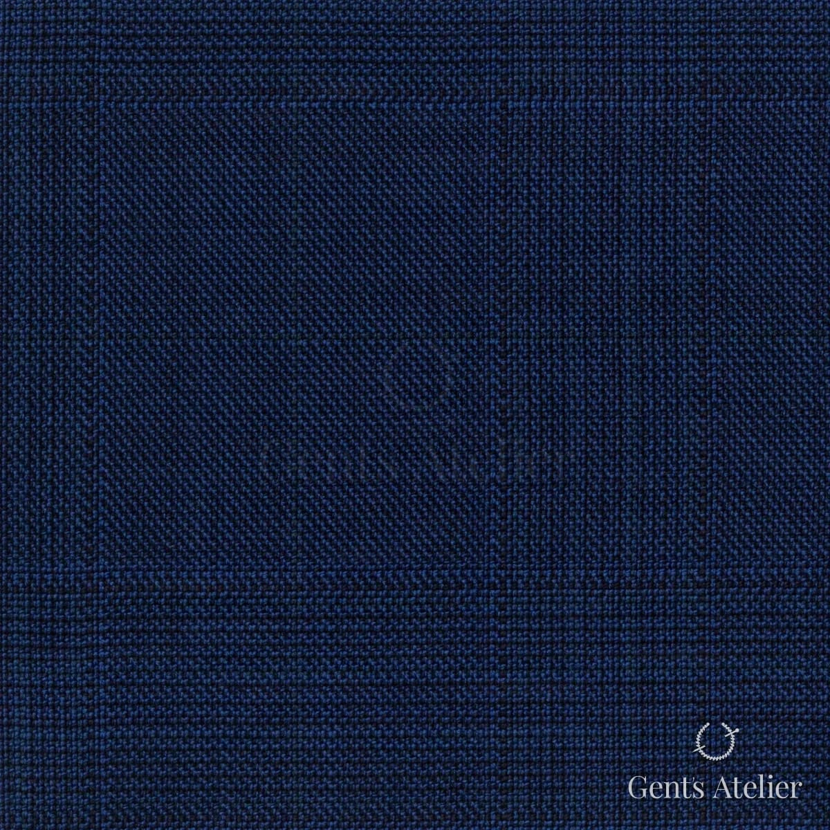 Костюмная ткань Marzoni 725 - 451 / 1400 — Синий / Тёмно-синий, виндоупейн, 100% шерсть