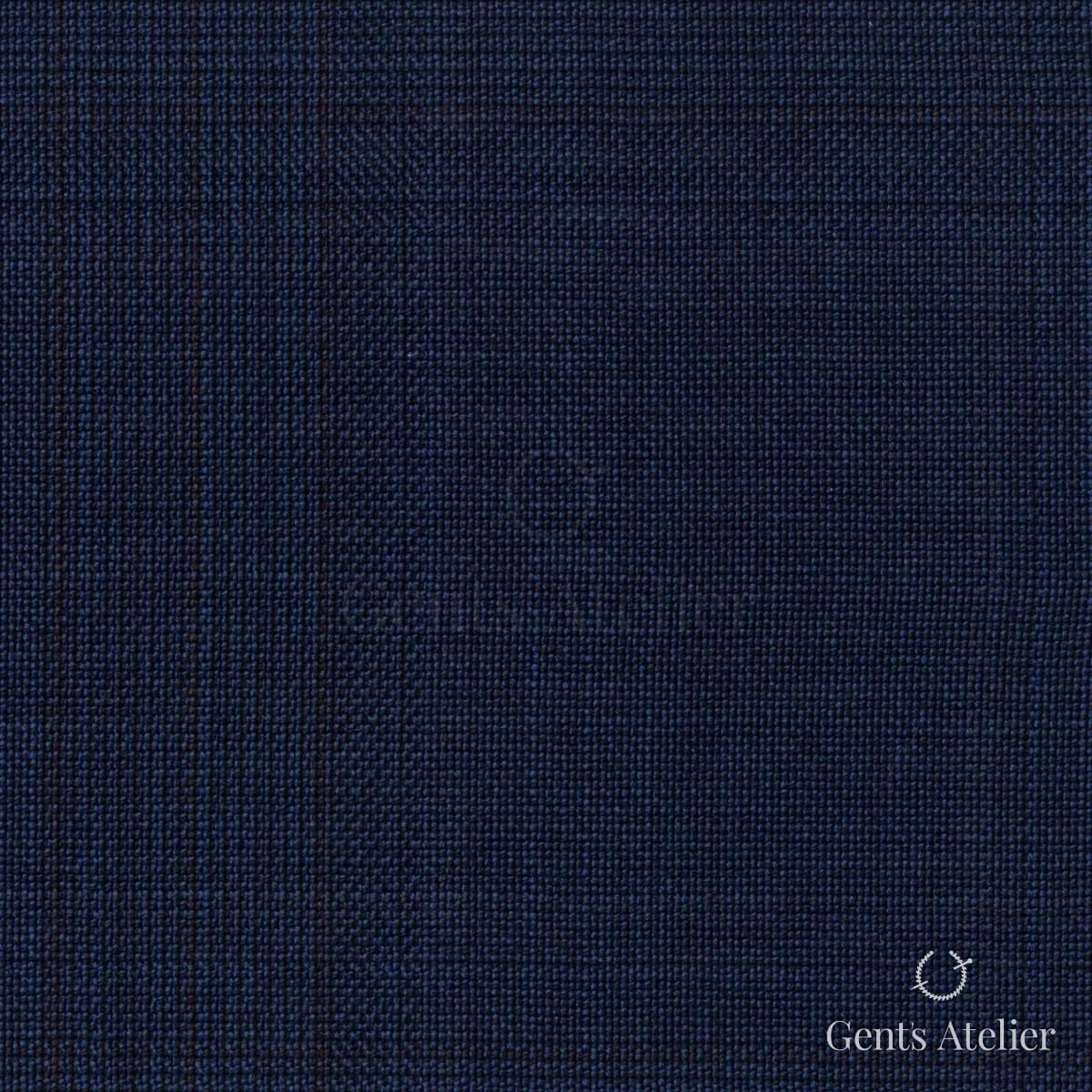 Костюмная ткань Marzoni 725 - 453 / 1400 — Тёмно-синий / Бордовый, виндоупейн, 100% шерсть