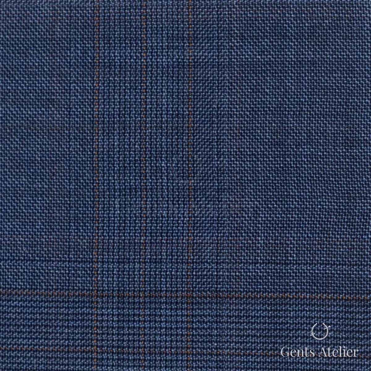 Костюмная ткань Marzoni 725 - 454 / 1300 — Синий / Бежевый, виндоупейн, 100% шерсть