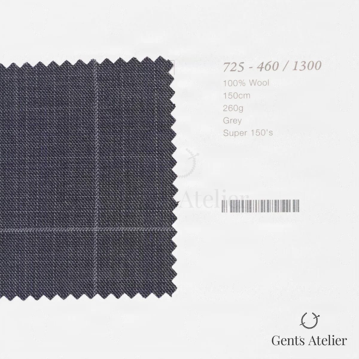 Образец ткани Marzoni 725 - 460 / 1300 с этикеткой — Серый