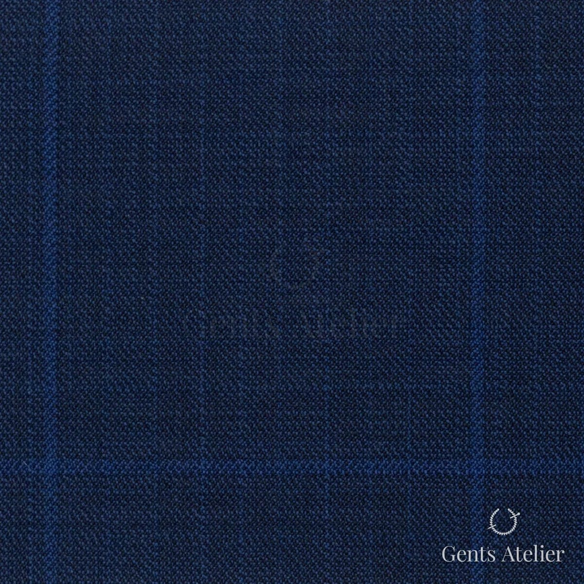 Костюмная ткань Marzoni 725 - 461 / 1300 — Тёмно-синий / Синий, виндоупейн, 100% шерсть