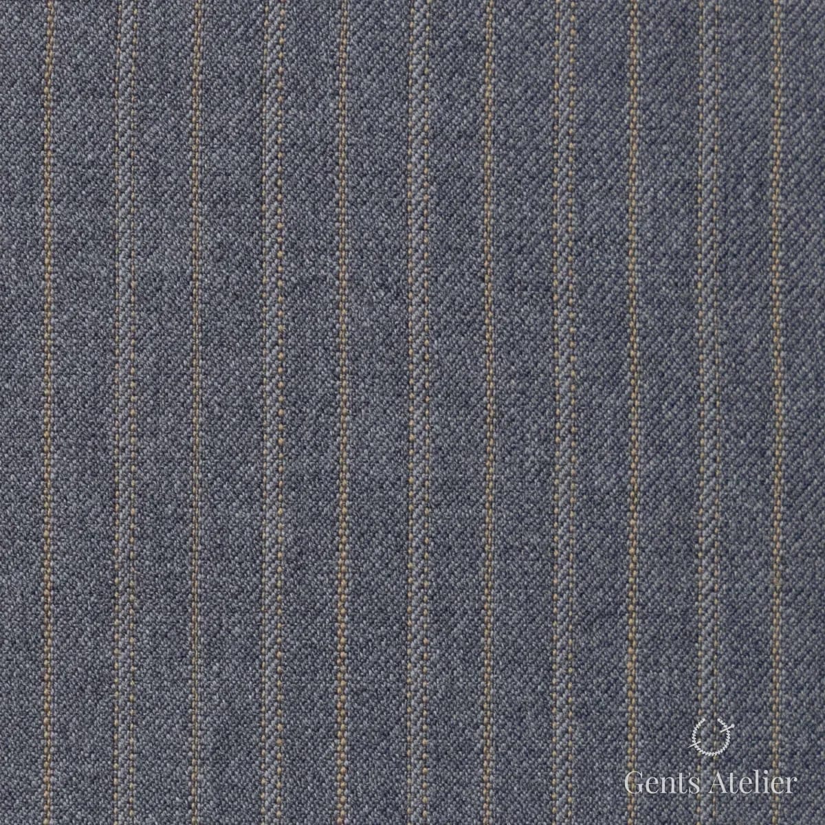 Костюмная ткань Marzoni 725 - 473 / 1300 — Серый / Бежевый, в полоску, 100% шерсть