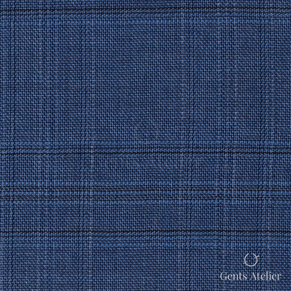 Костюмная ткань Marzoni 725 - 478 / 1300 — Синий / Синий, в клетку, 100% шерсть