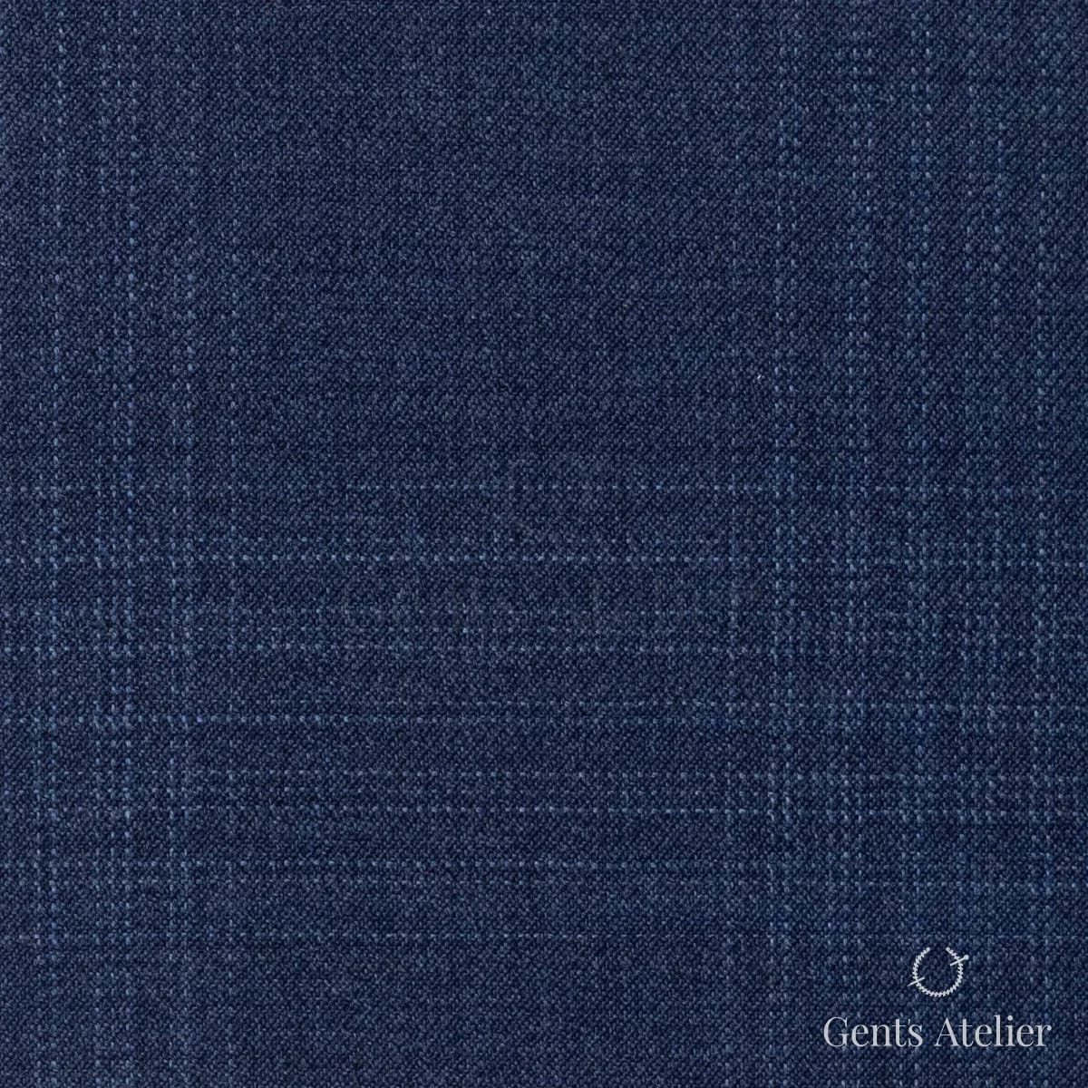 Костюмная ткань Marzoni 725 - 492 / 1500 — Синий / Синий, в клетку, 100% шерсть