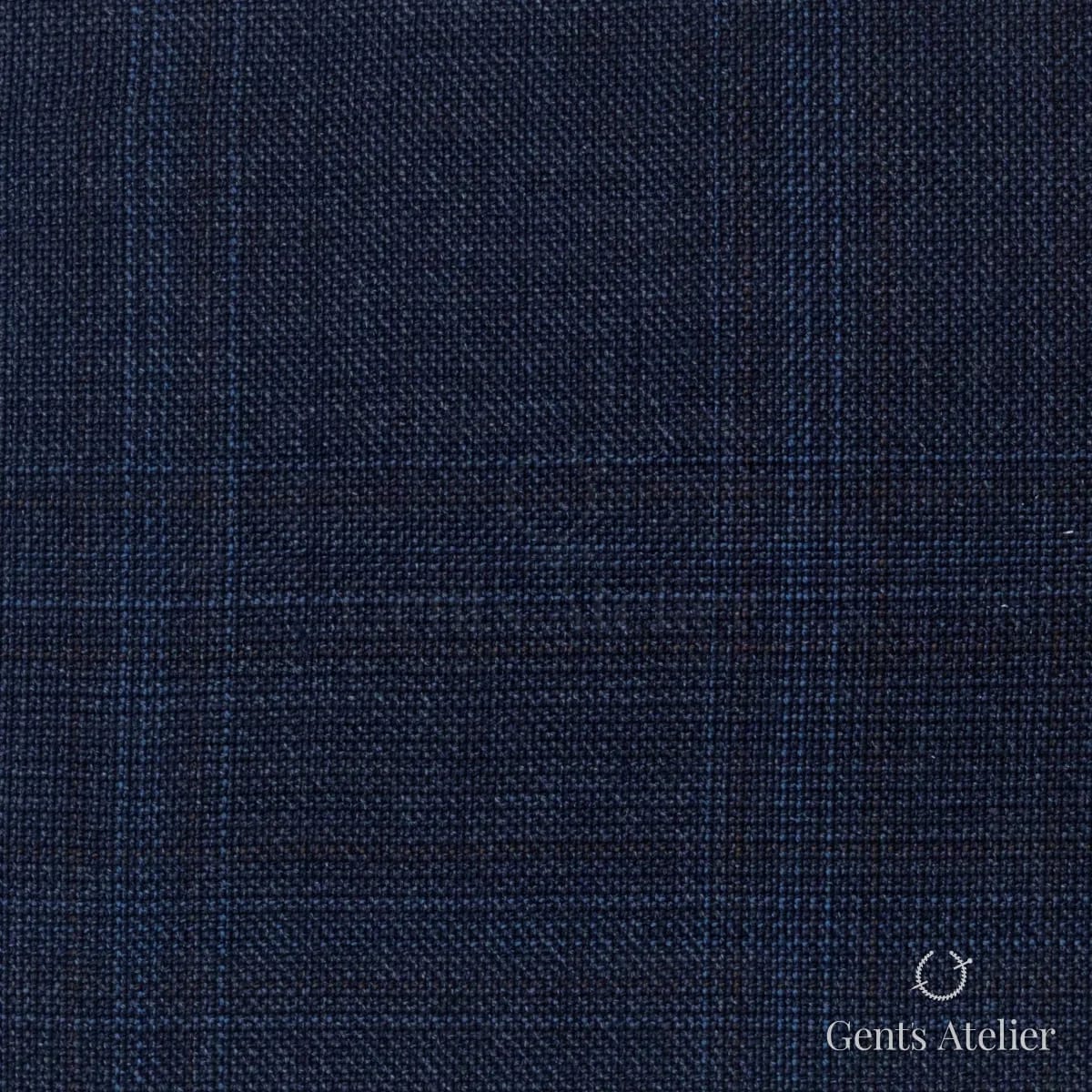 Костюмная ткань Marzoni 725 - 493 / 1500 — Тёмно-синий/Синий, виндоупейн, 100% шерсть
