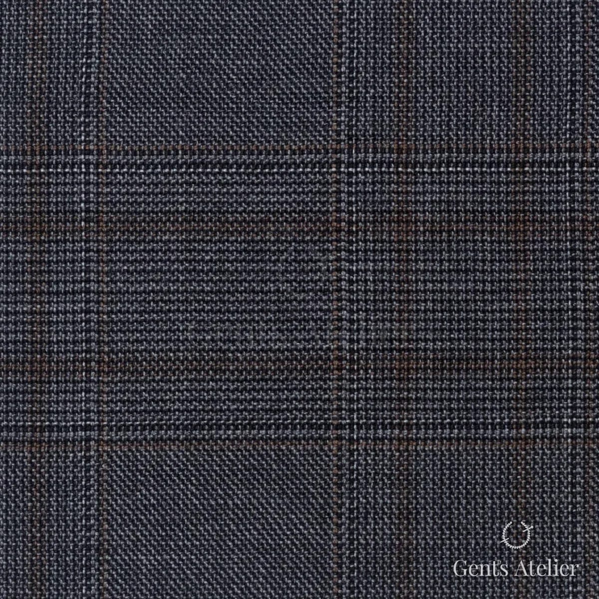 Костюмная ткань Marzoni 725 - 495 / 1500 — Серо-бежевый, виндоупейн, 100% шерсть
