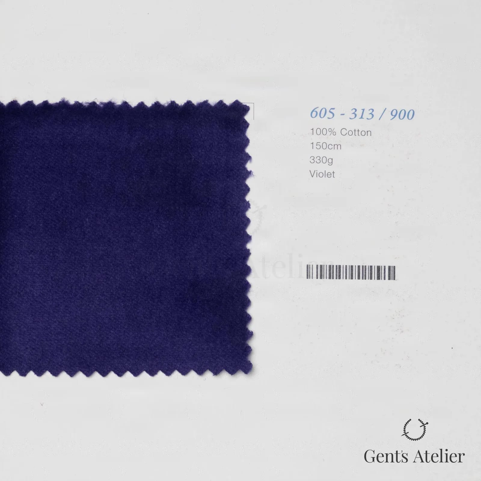 Образец ткани Marzoni 605 - 313 / 900 с этикеткой — Violet
