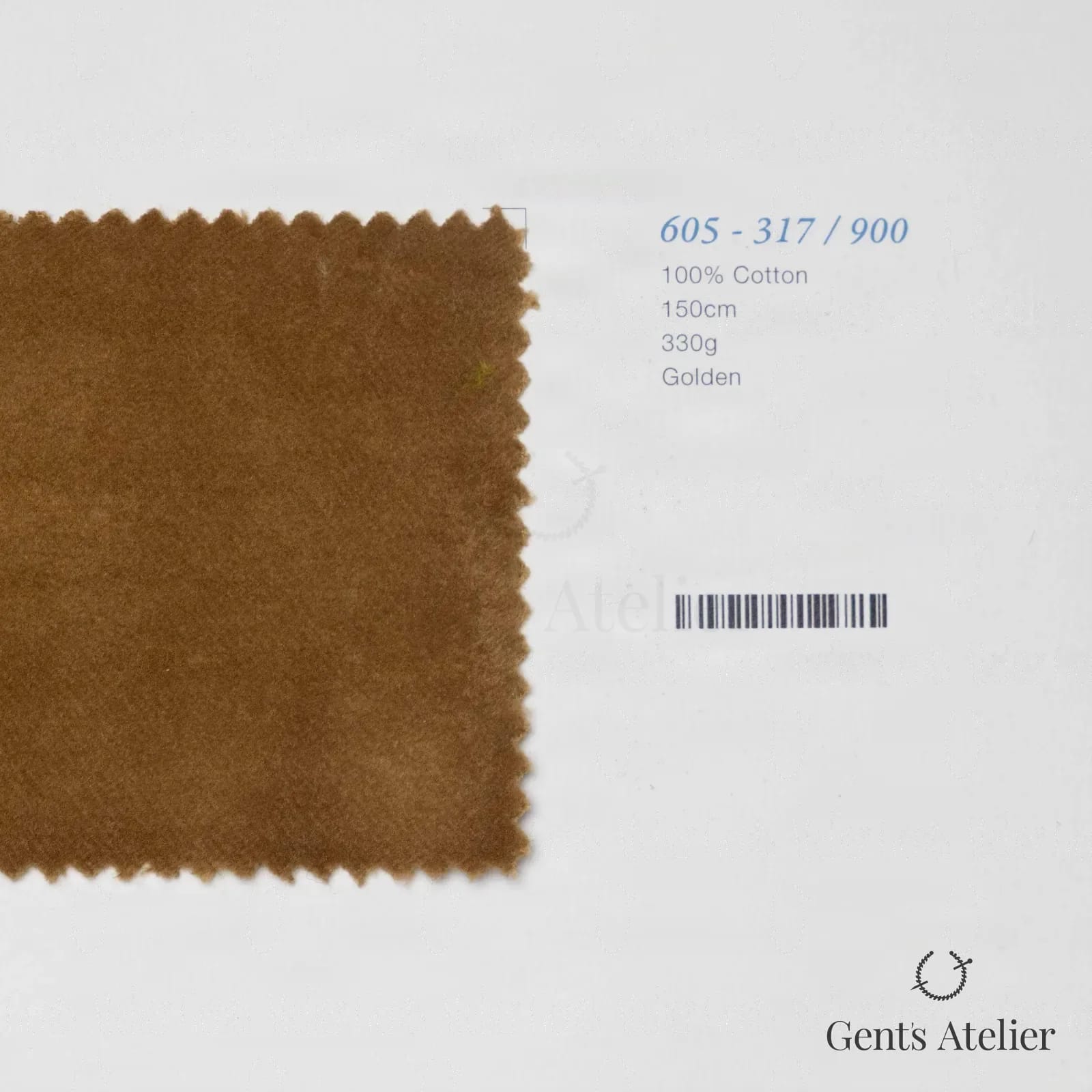 Образец ткани Marzoni 605 - 317 / 900 с этикеткой — Golden