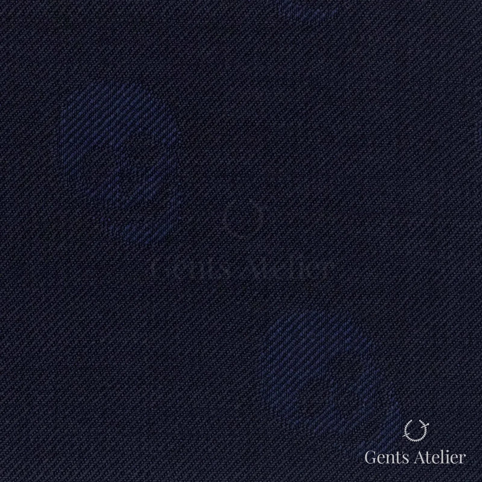 Костюмная ткань Marzoni 609 - 446 / 1000 — Тёмно-синий, узор, 100% шерсть