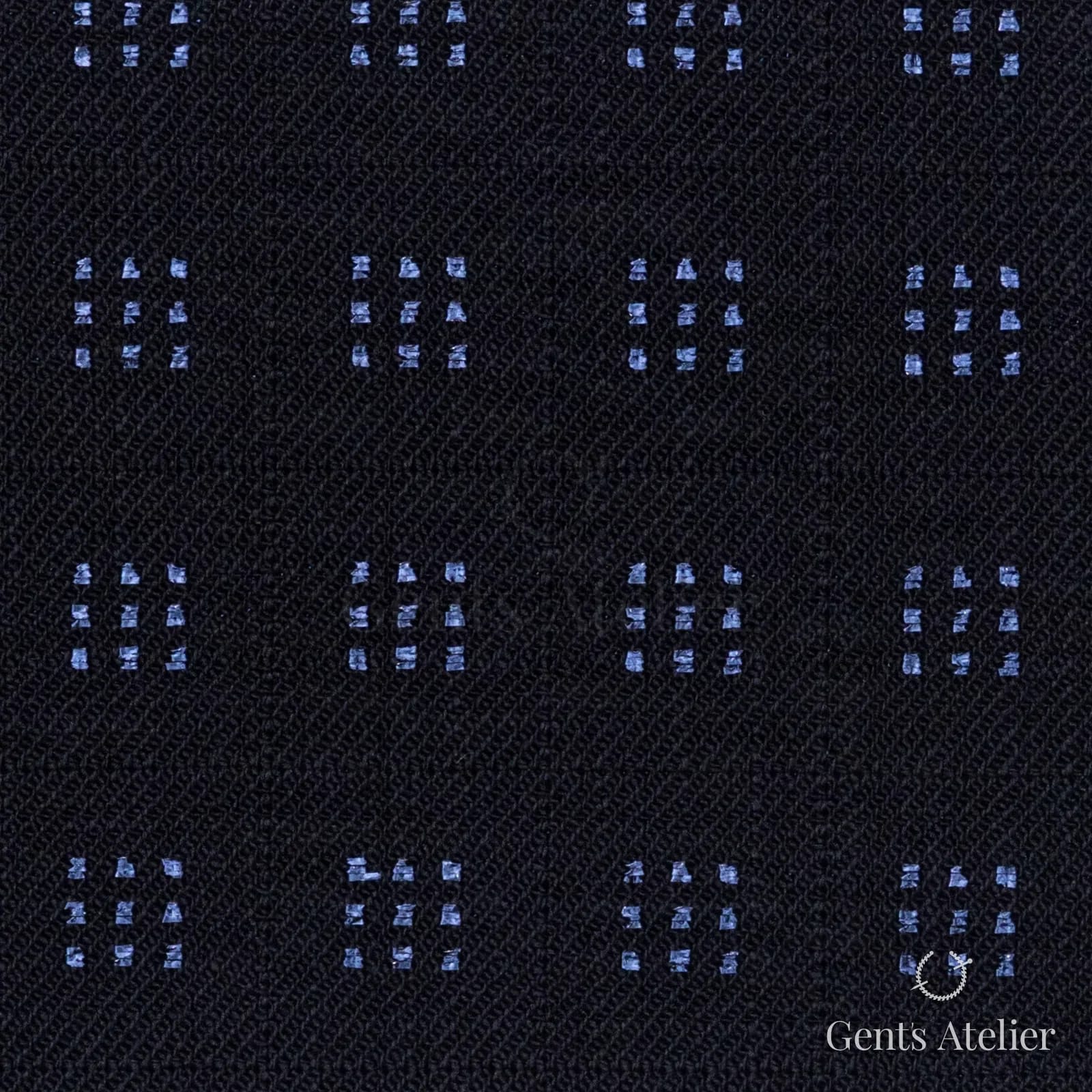 Костюмная ткань Marzoni 612 - 012 / 1000 — Тёмно-синий, узор, 96% шерсть, 3% полиамид, 1% elastine