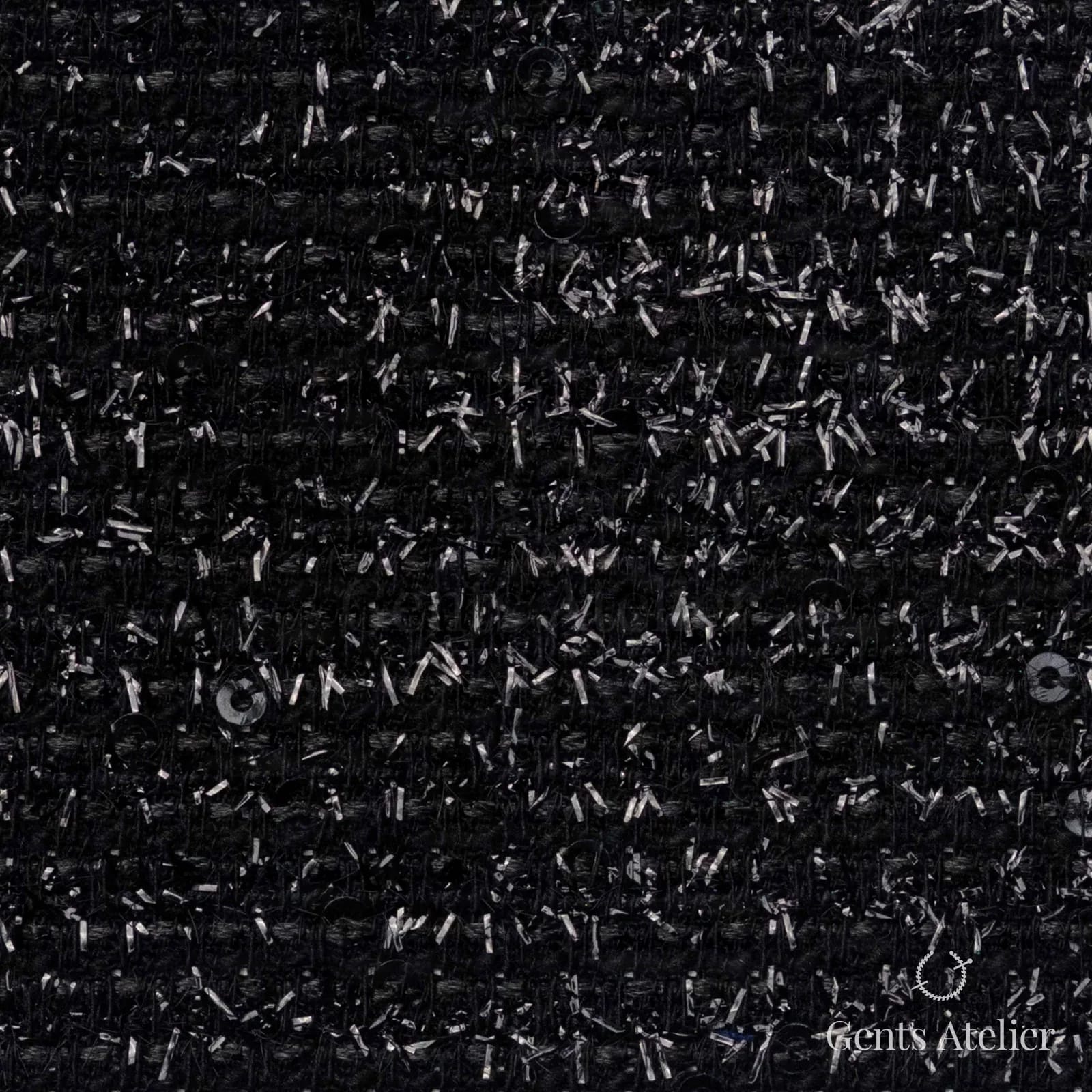 Костюмная ткань Marzoni 612 - 035 / 1500 — Чёрный, меланж, 61% шерсть, 25% полиэстер, 13% полиамид, 1% лайкра