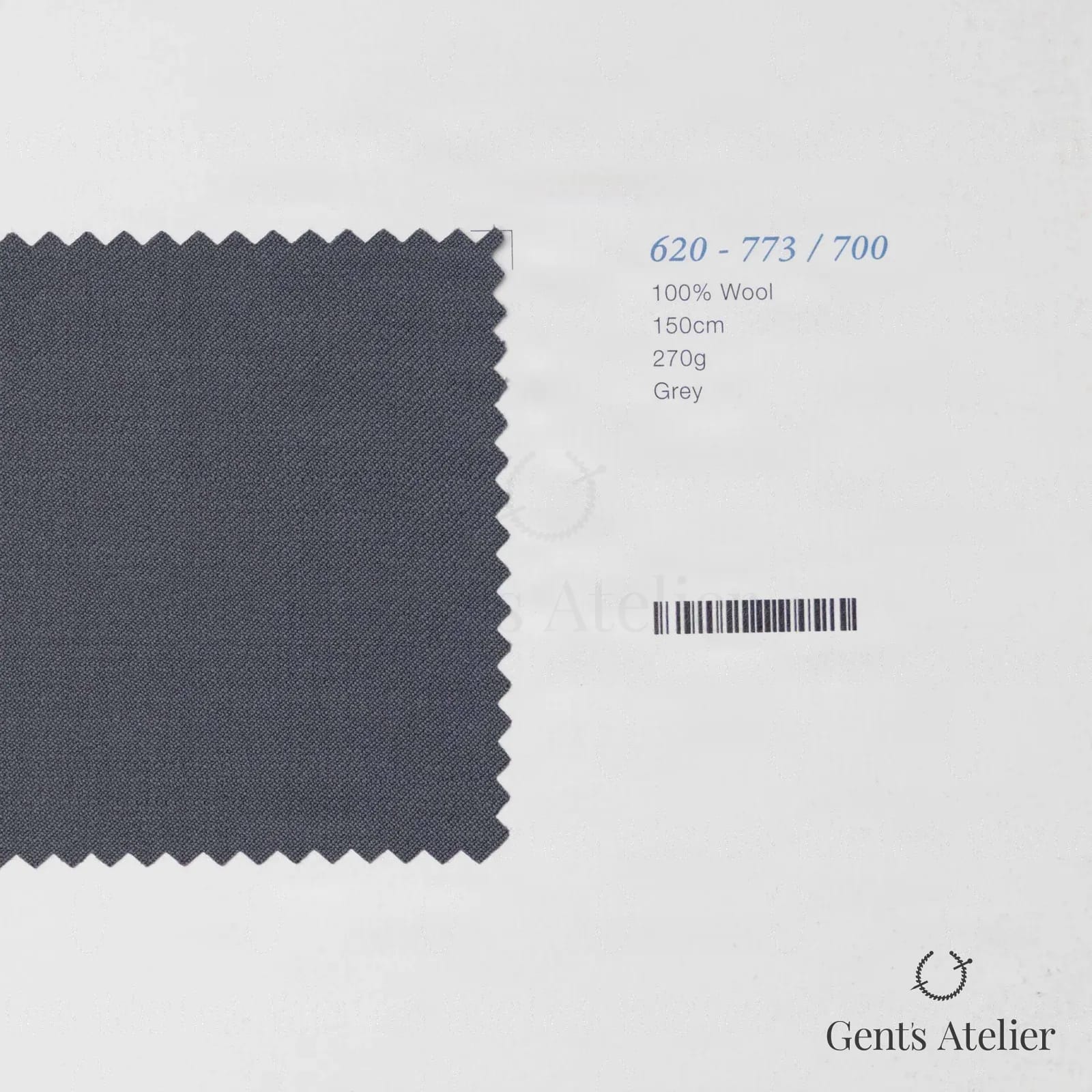 Образец ткани Marzoni 620 - 773 / 700 с этикеткой — Серый