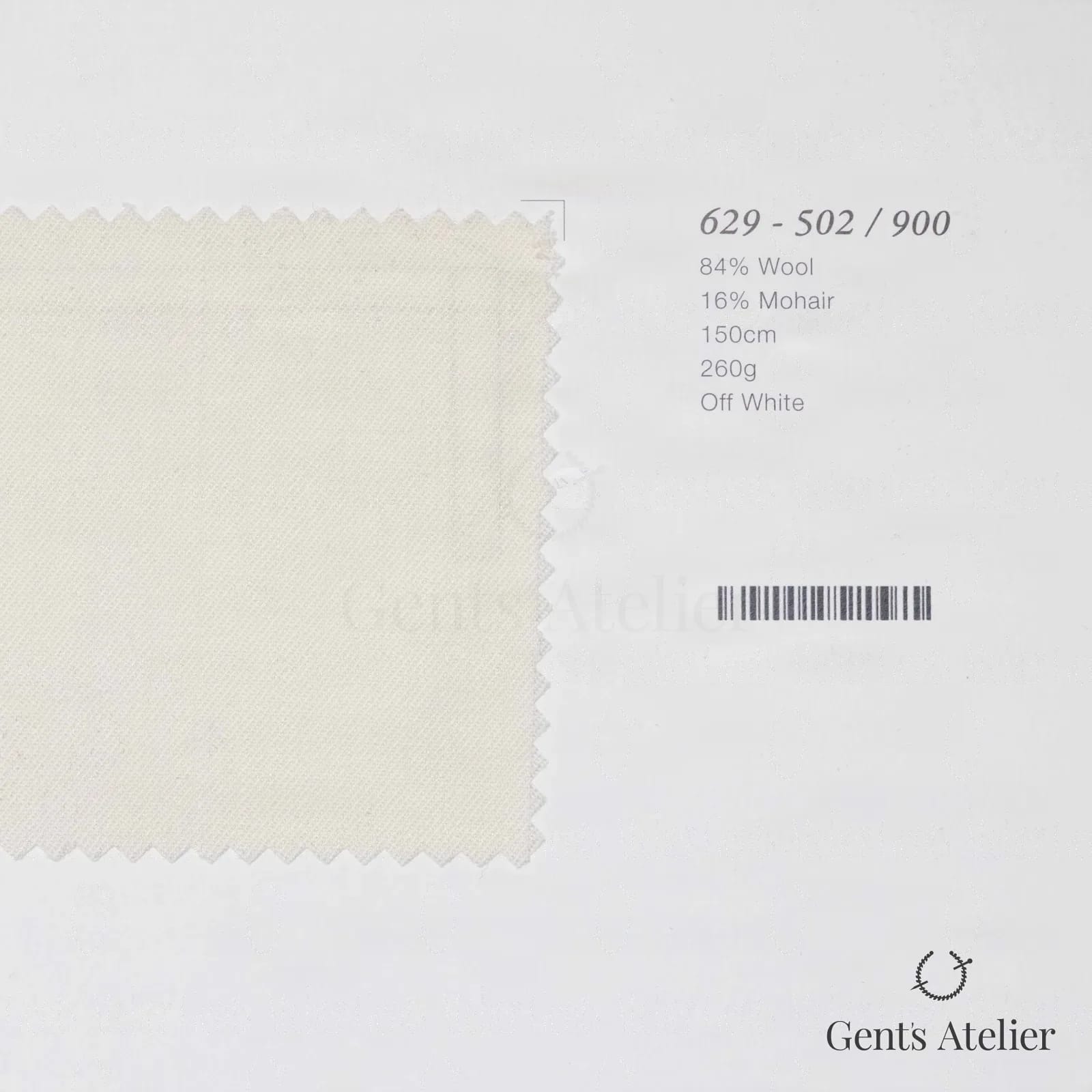 Образец ткани Marzoni 629 - 502 / 900 с этикеткой — Молочный
