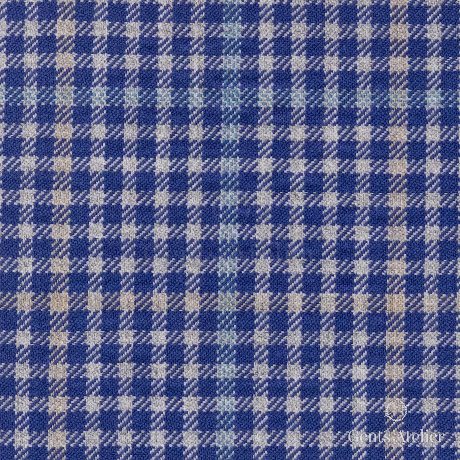 Костюмная ткань Marzoni 600 - 212 / 900 — Синий, клетка, 100% шерсть