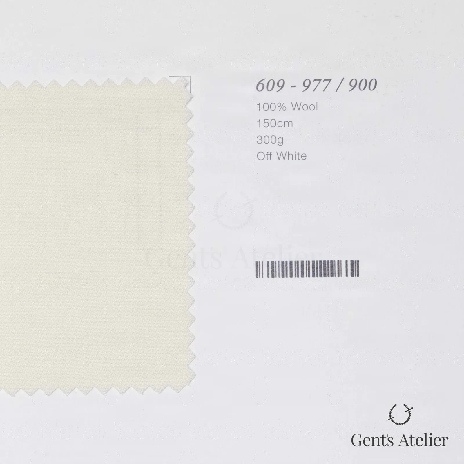 Образец ткани Marzoni 609 - 977 / 900 с этикеткой — Молочный