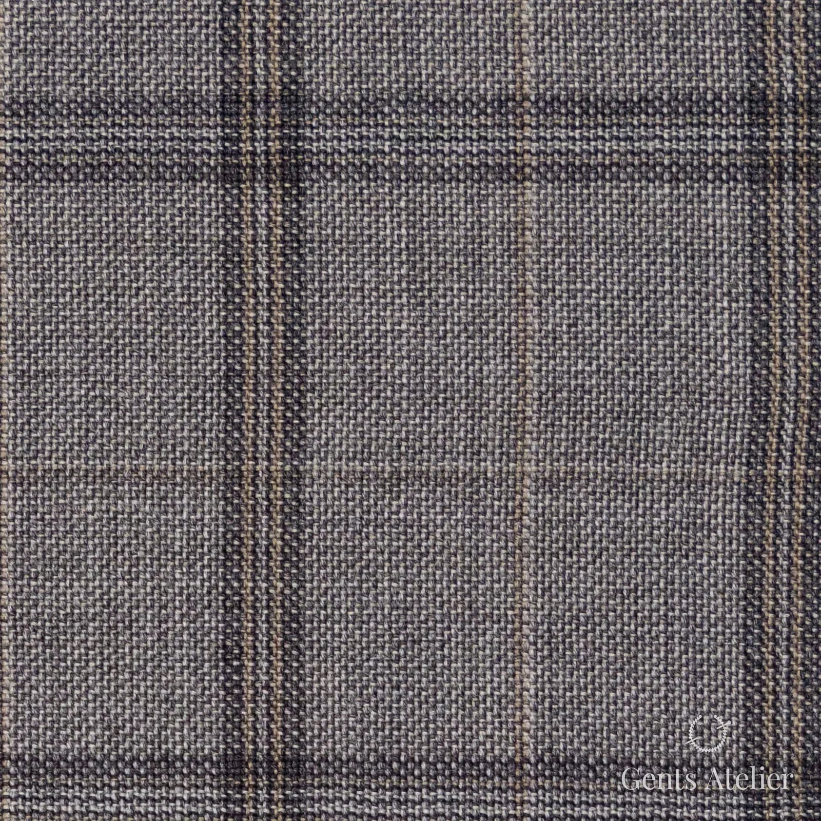 Костюмная ткань Marzoni 621 - 082 / 900 — Бежевый, оконная клетка, 100% шерсть