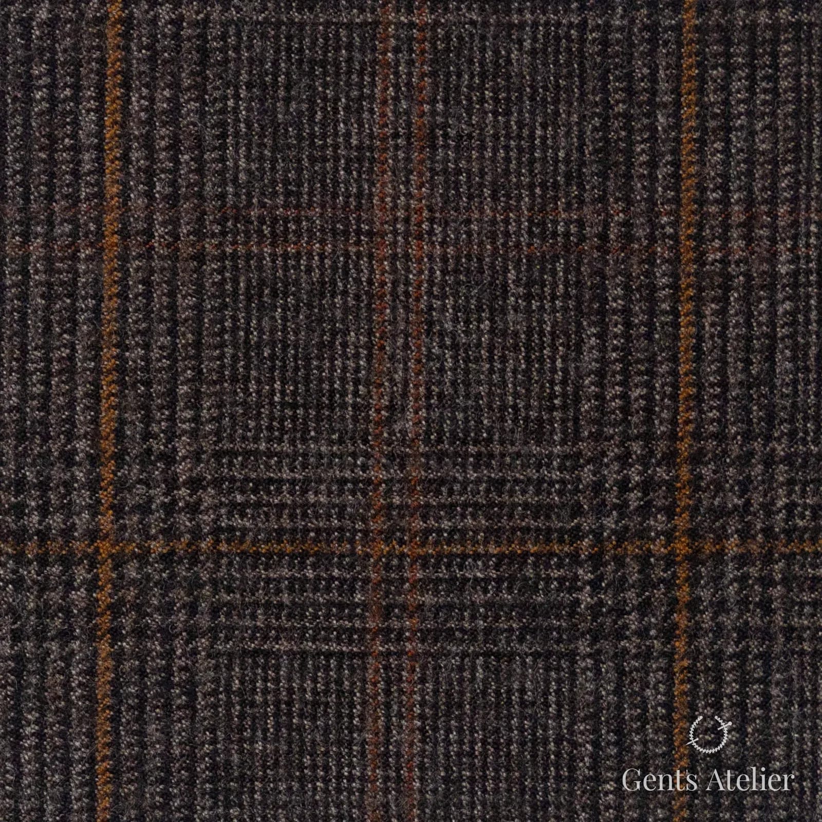 Костюмная ткань Marzoni 655 - 038 / 1200 — Коричневый / Orange, узор, 100% шерсть