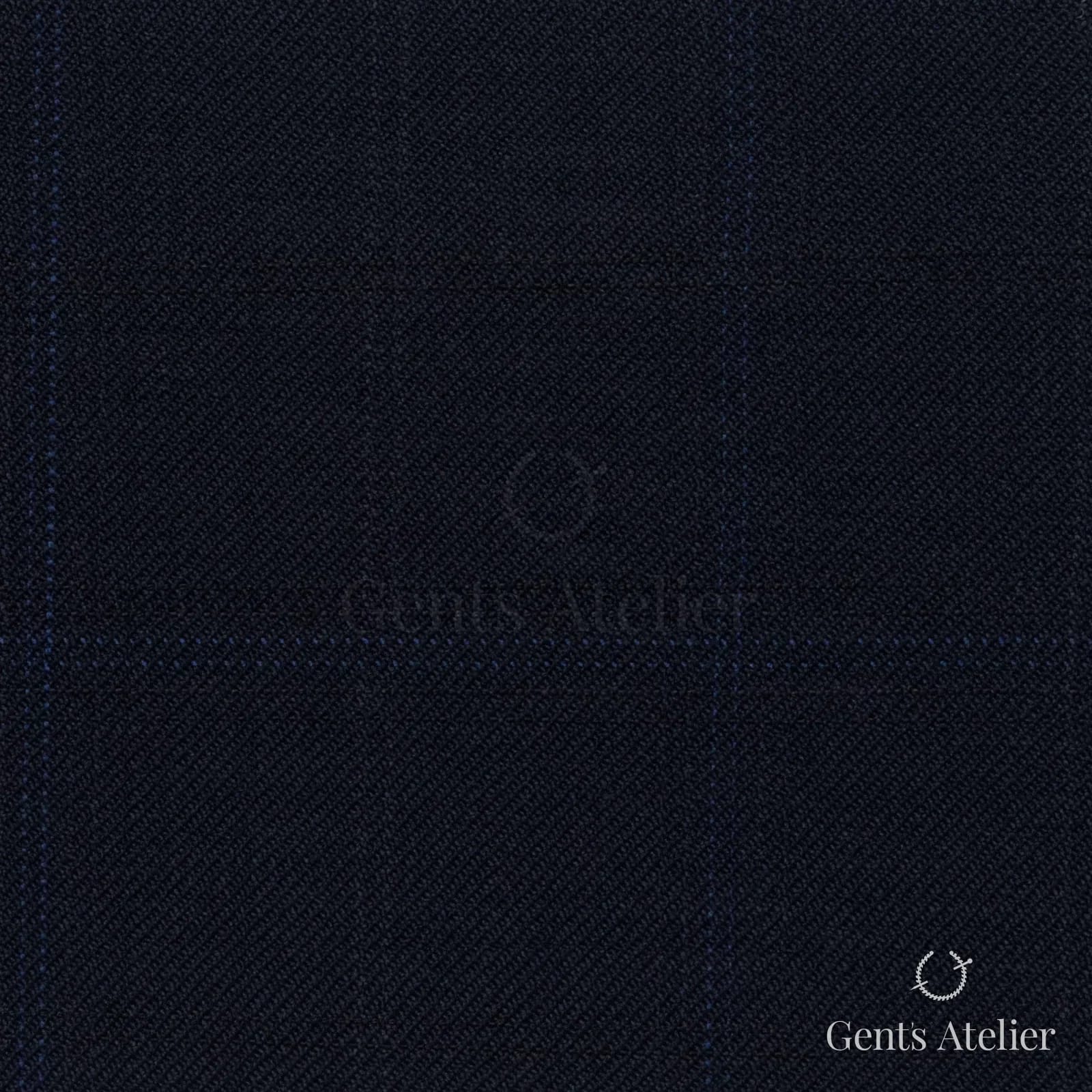 Костюмная ткань Marzoni 608 - 252 / 1500 — Тёмно-синий, оконная клетка, 100% шерсть