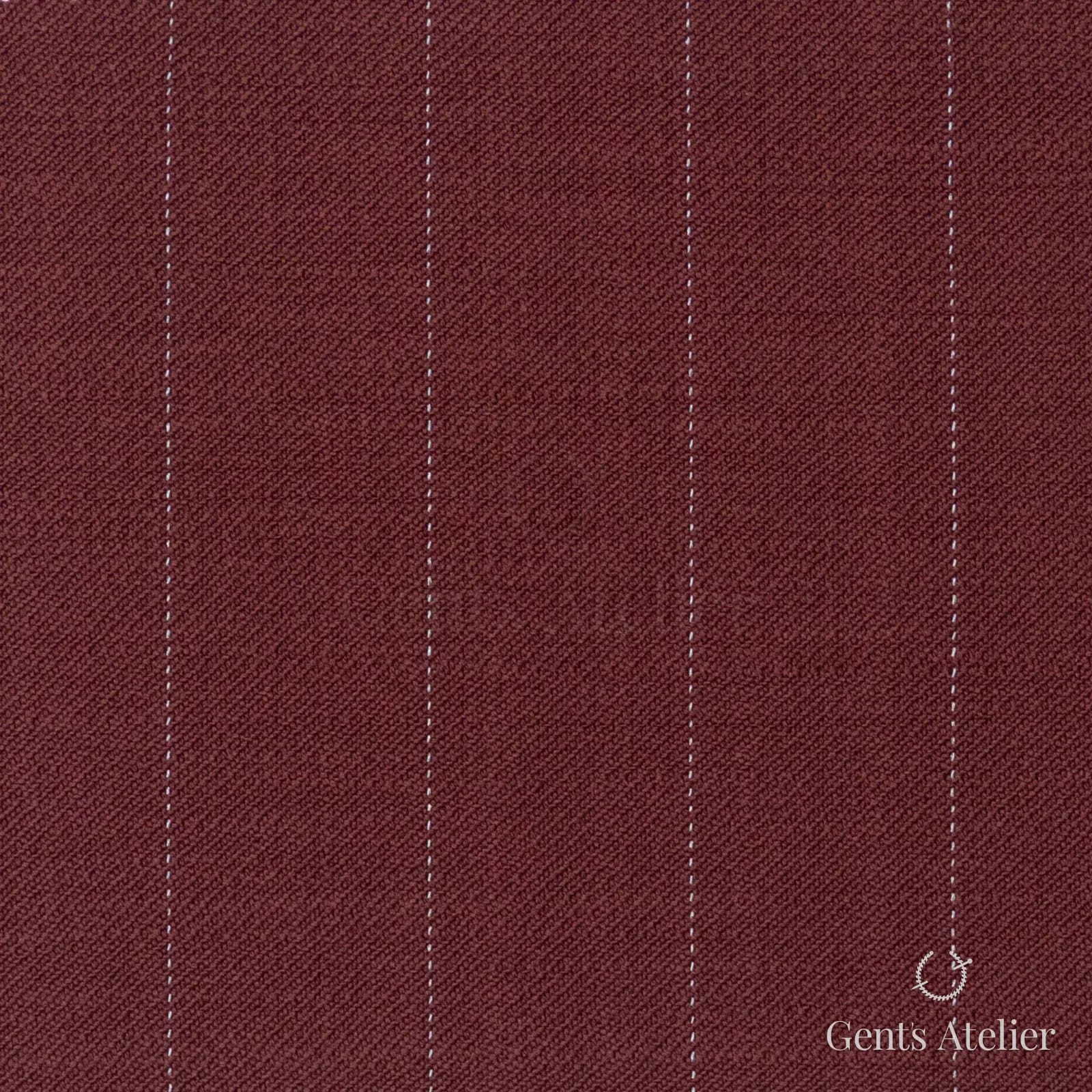 Костюмная ткань Marzoni 609 - 614 / 900 — Бордовый, полоса, 100% шерсть