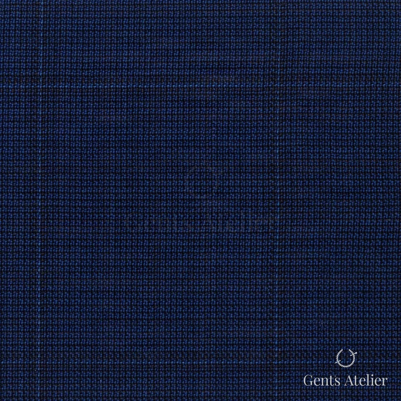 Костюмная ткань Marzoni 725 - 449 / 1300 — Тёмно-синий / Синий, гусиная лапка, 100% шерсть