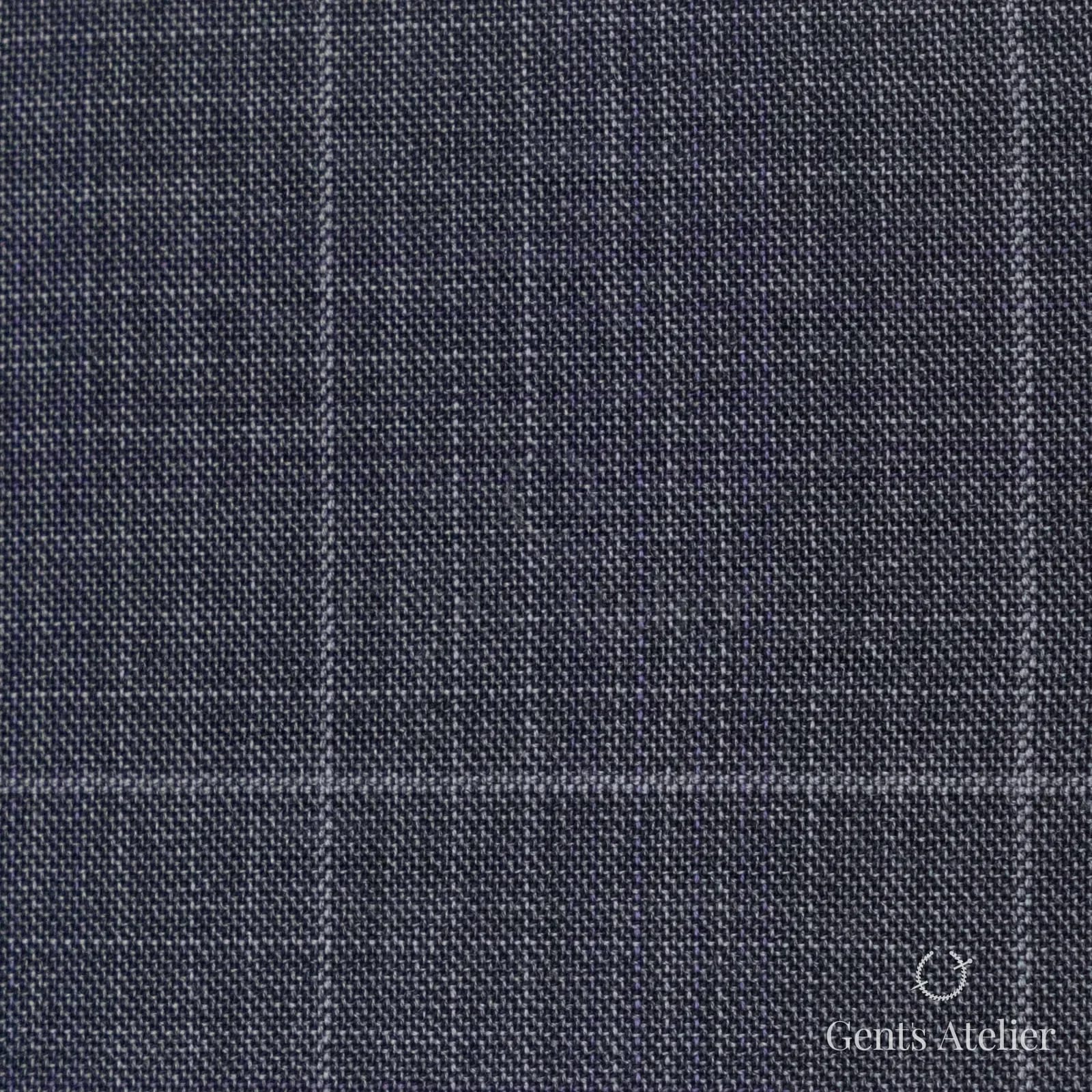 Костюмная ткань Marzoni 725 - 460 / 1300 — Серый, оконная клетка, 100% шерсть