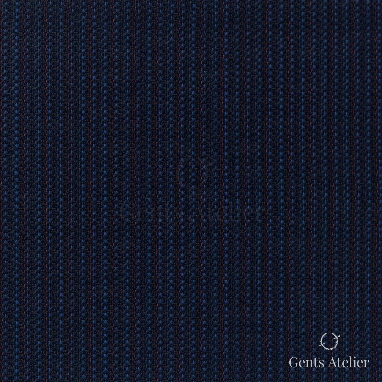 Костюмная ткань Marzoni 725 - 468 / 1400 — Синий / Красный, полоса, 100% шерсть
